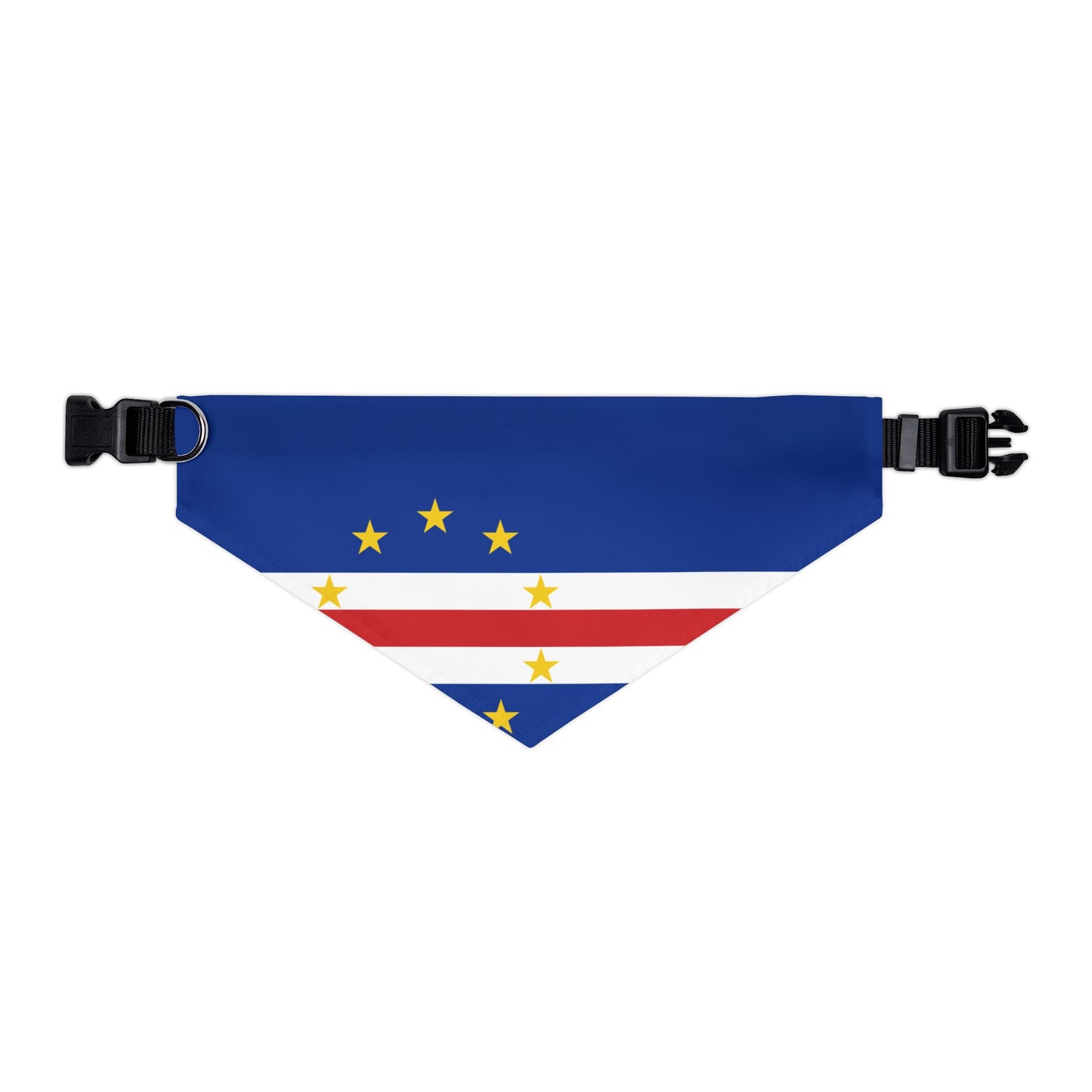 Cape Verde Soccer Dog Bandana — Cape Verdean Flag Snap-On Pet Bandana, Fan Gear
