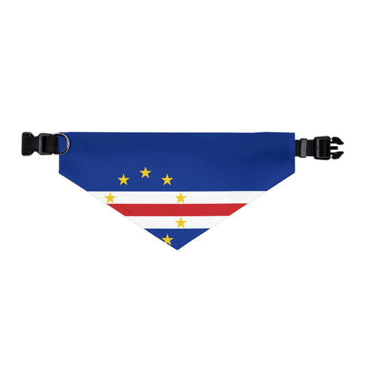 Cape Verde Soccer Dog Bandana — Cape Verdean Flag Snap-On Pet Bandana, Fan Gear