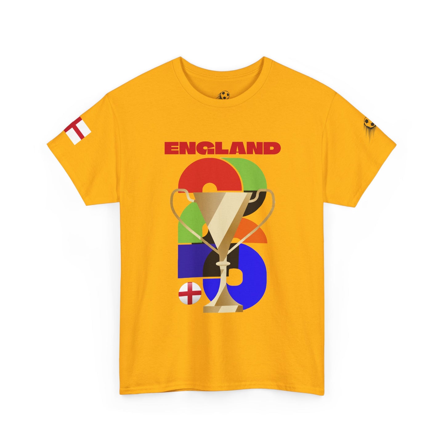 England Football T-Shirt - Unisex England Soccer Fan Tee with Flag (2026)