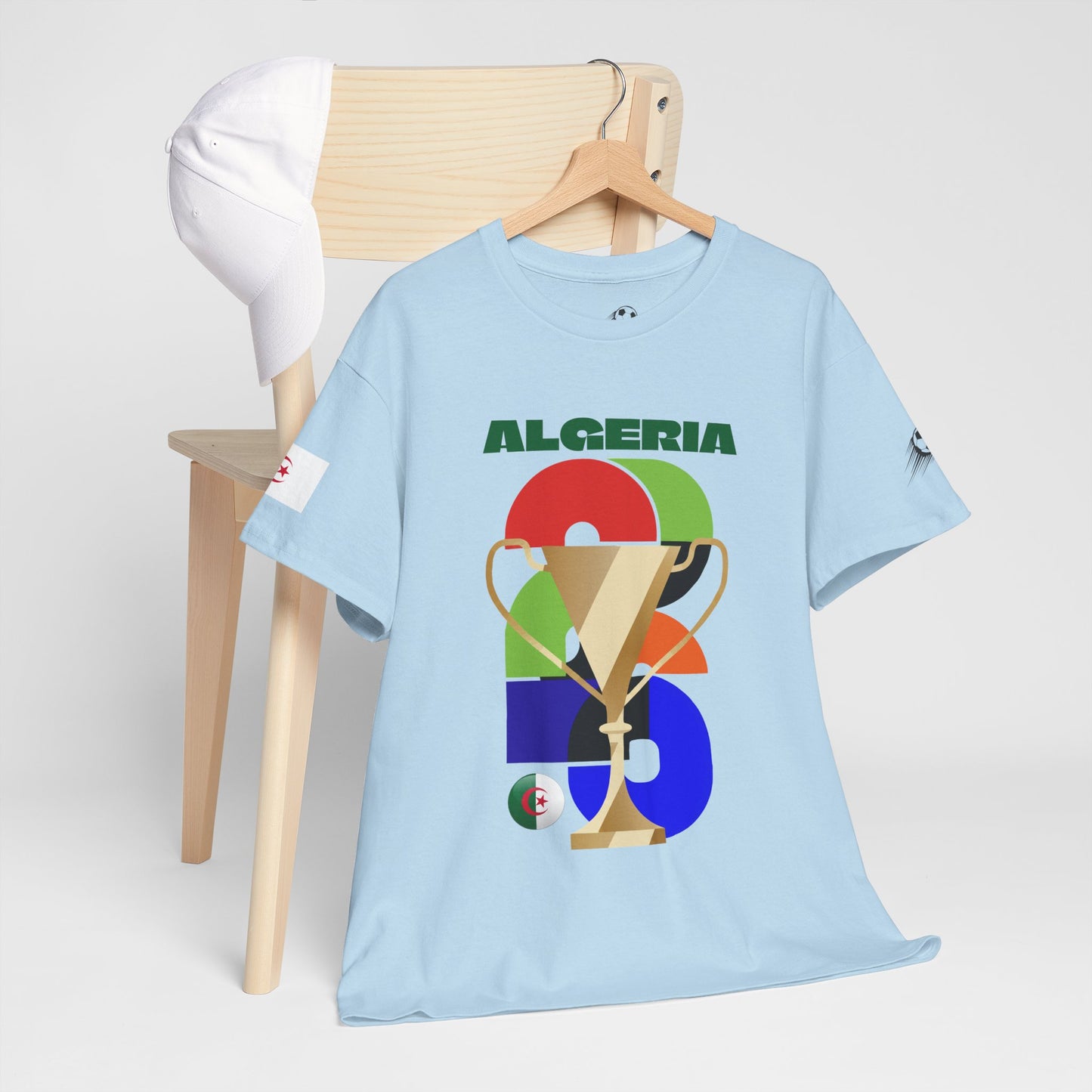 Algeria Football T-Shirt - Unisex Algeria Soccer Fan Tee with Flag (2026)