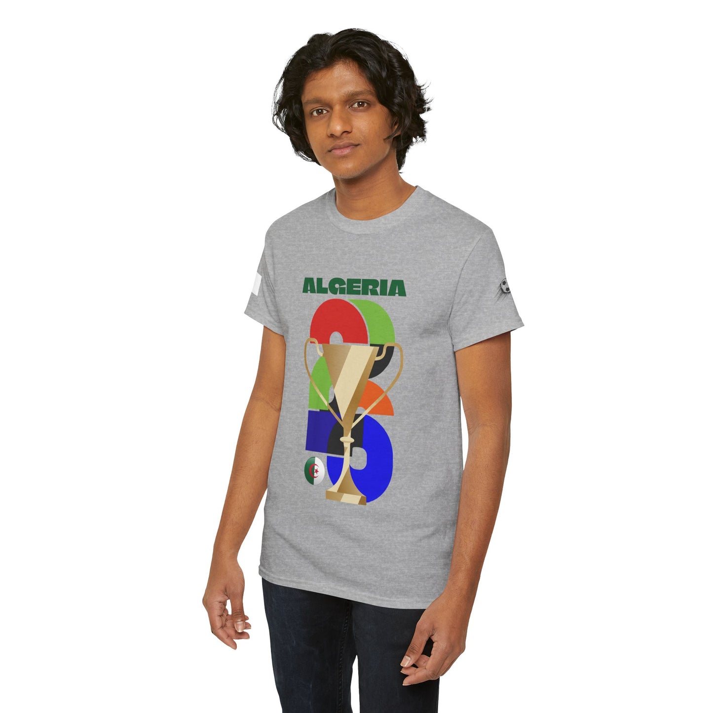 Algeria Football T-Shirt - Unisex Algeria Soccer Fan Tee with Flag (2026)