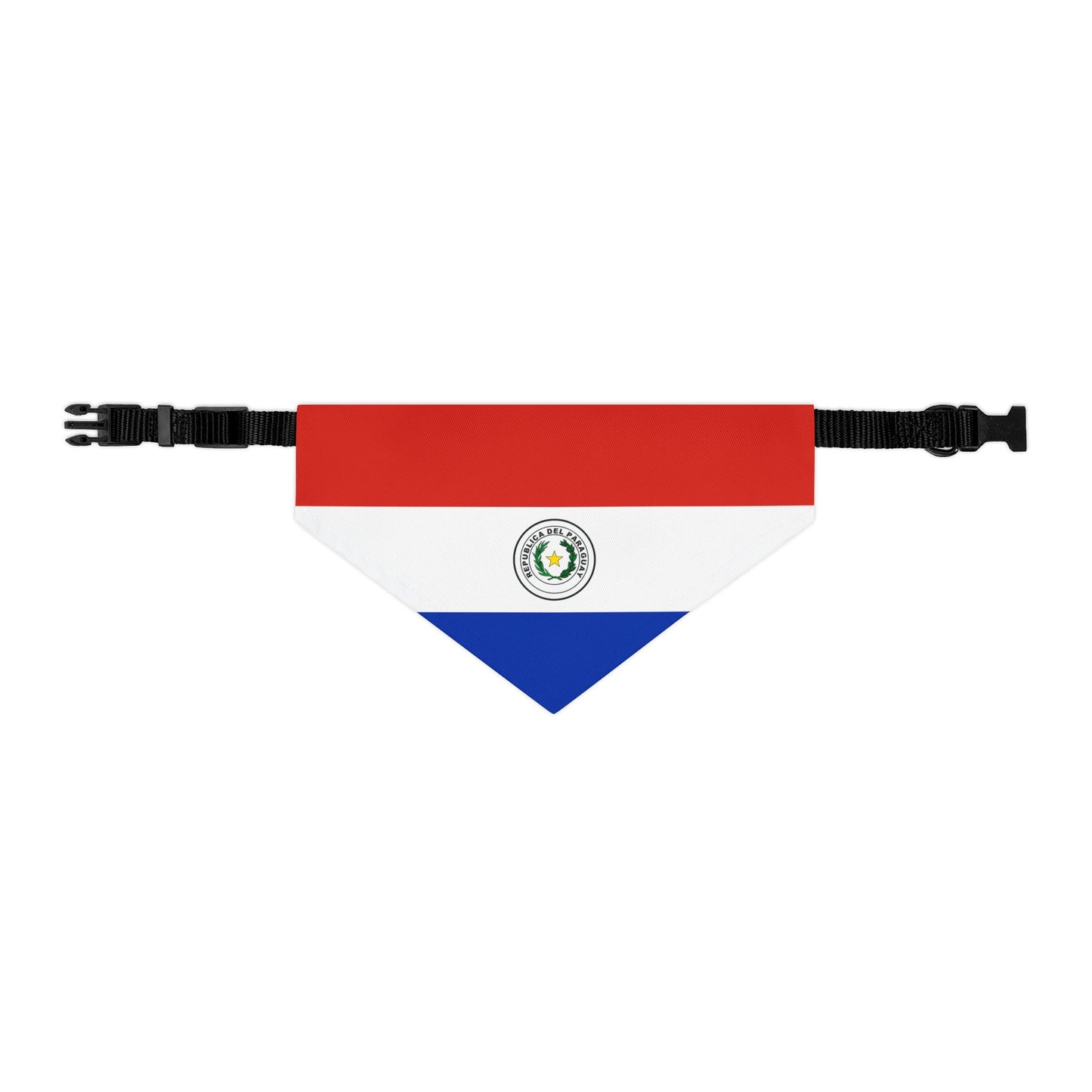 Paraguay Soccer Dog Bandana — Paraguayan Flag Snap-On Pet Bandana, Fan Gear