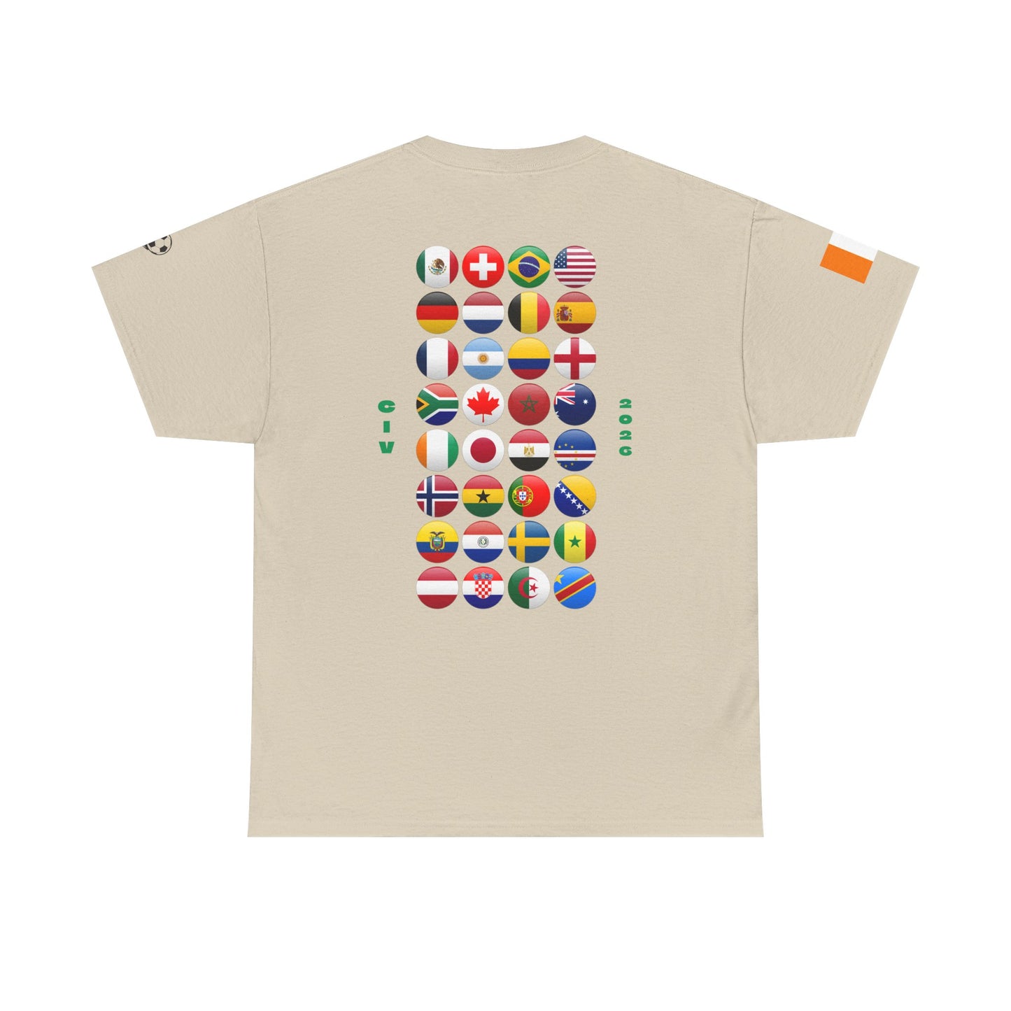 Ivory Coast Football T-Shirt - Unisex Ivory Coast Soccer Fan Tee with Flag (2026)