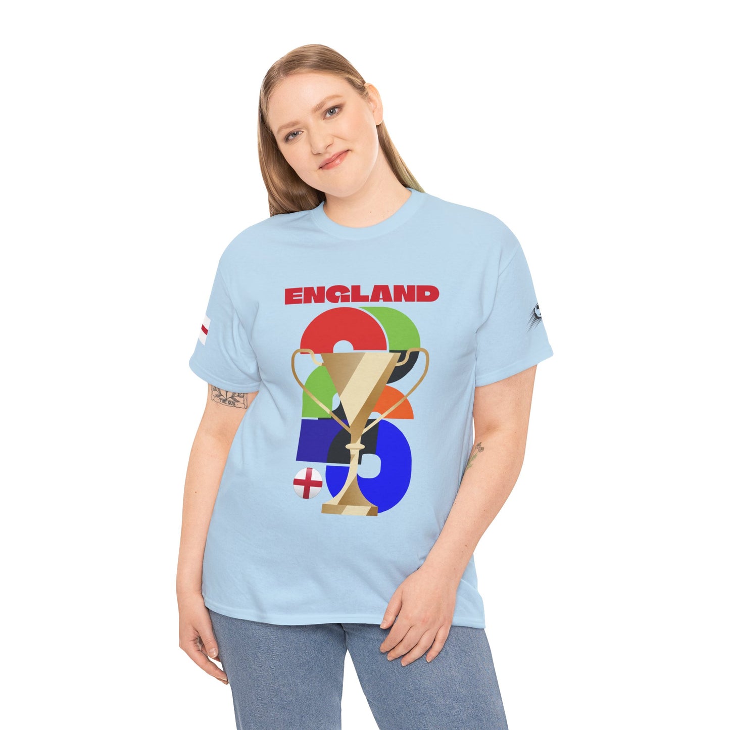England Football T-Shirt - Unisex England Soccer Fan Tee with Flag (2026)