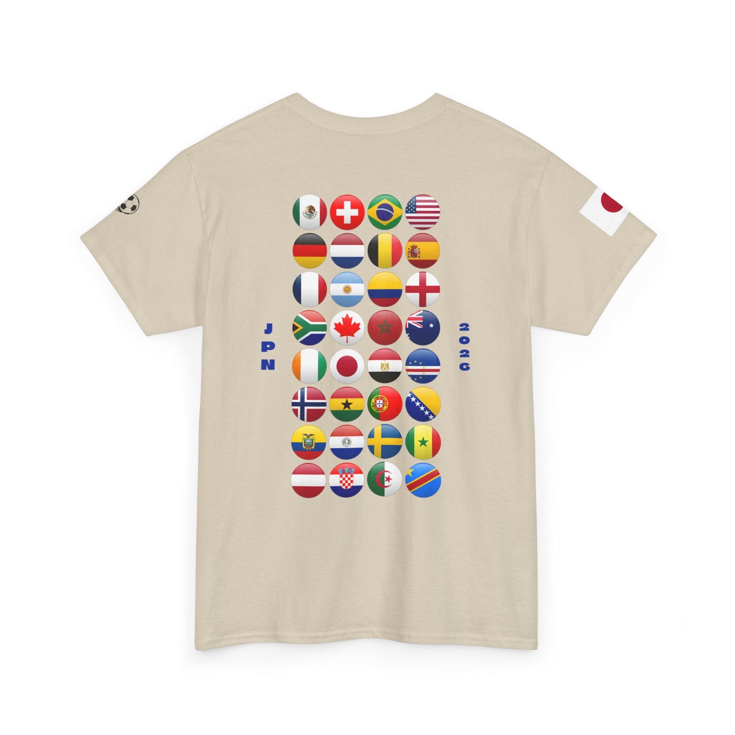 Japan Football T-Shirt - Unisex Japan Soccer Fan Tee with Flag (2026)