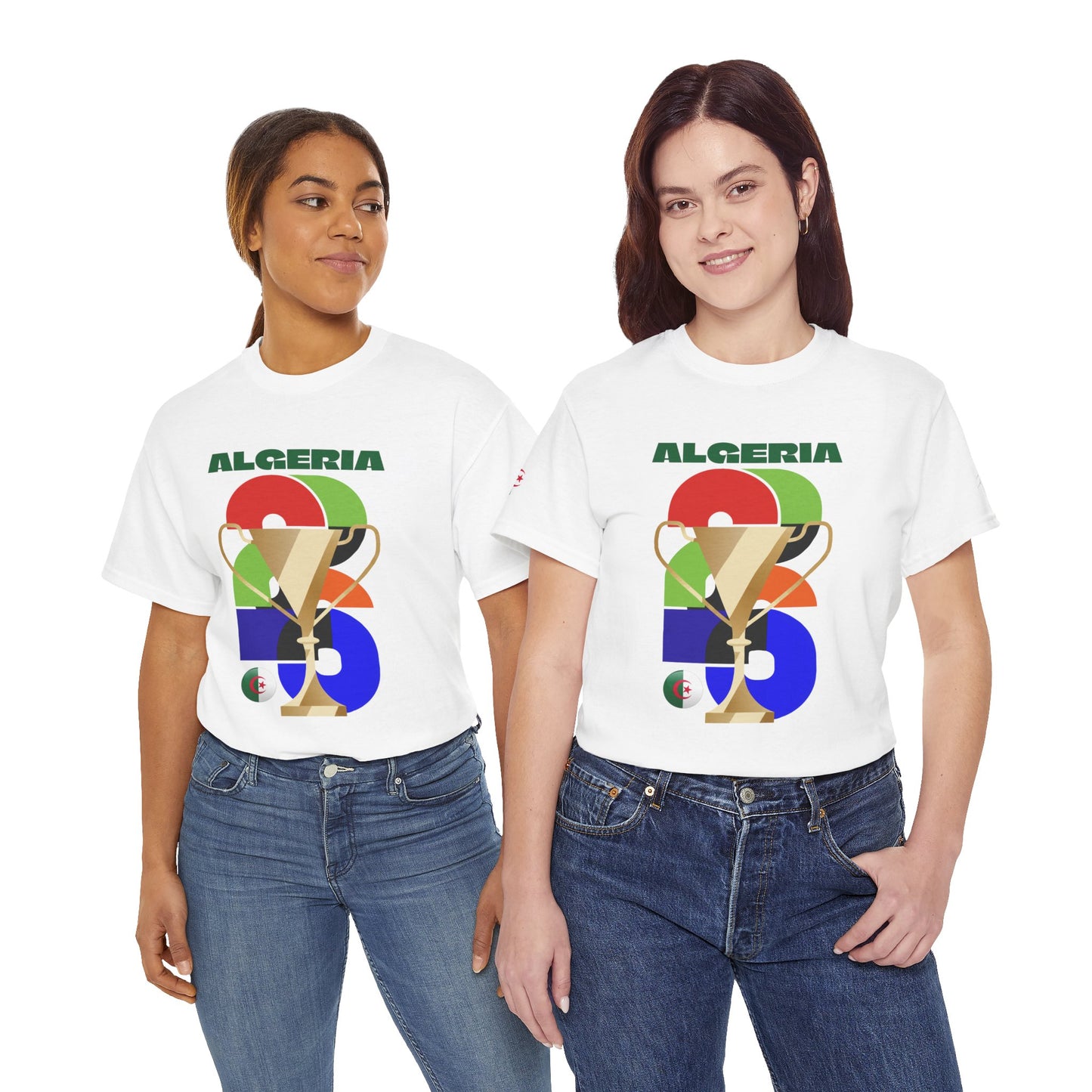 Algeria Football T-Shirt - Unisex Algeria Soccer Fan Tee with Flag (2026)
