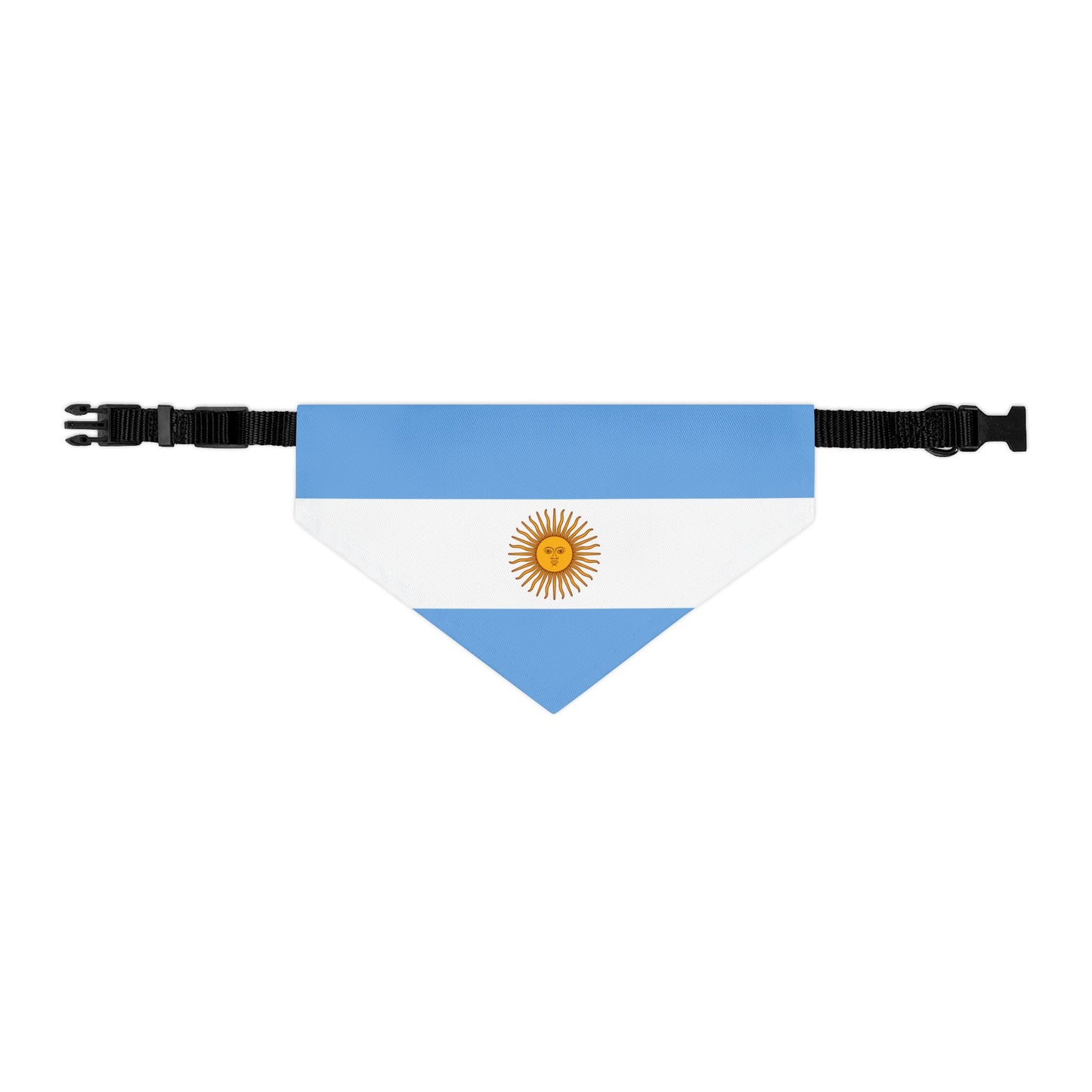 Argentina Soccer Dog Bandana — Argentine Flag Snap-On Pet Bandana, Fan Gear
