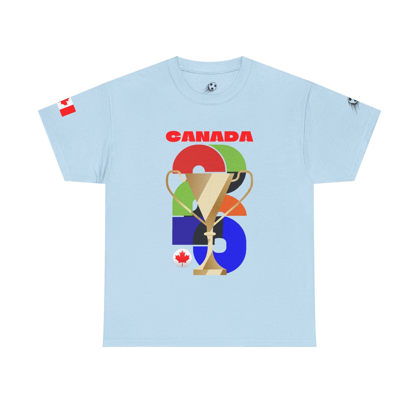 Canada Football T-Shirt - Unisex Canada Soccer Fan Tee with Flag (2026)