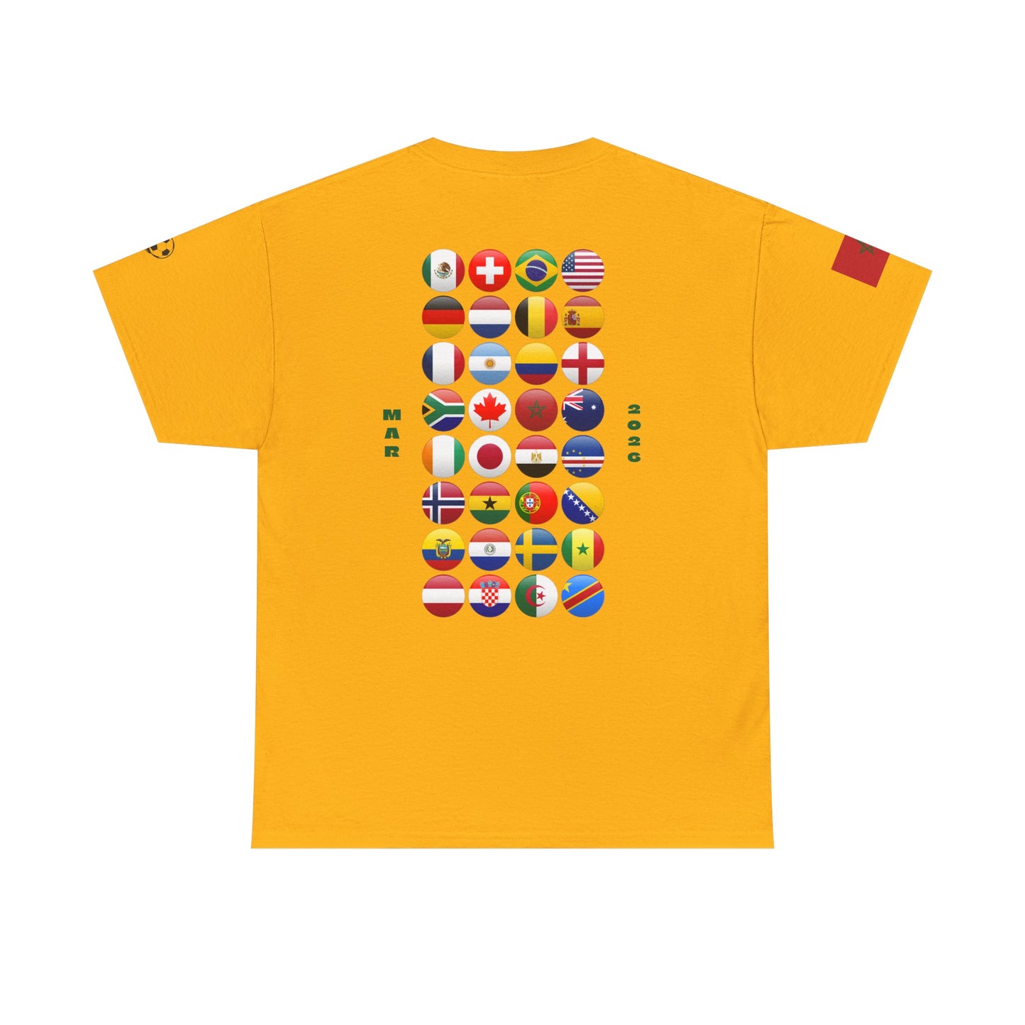 Morocco Football T-Shirt - Unisex Morocco Soccer Fan Tee with Flag (2026)