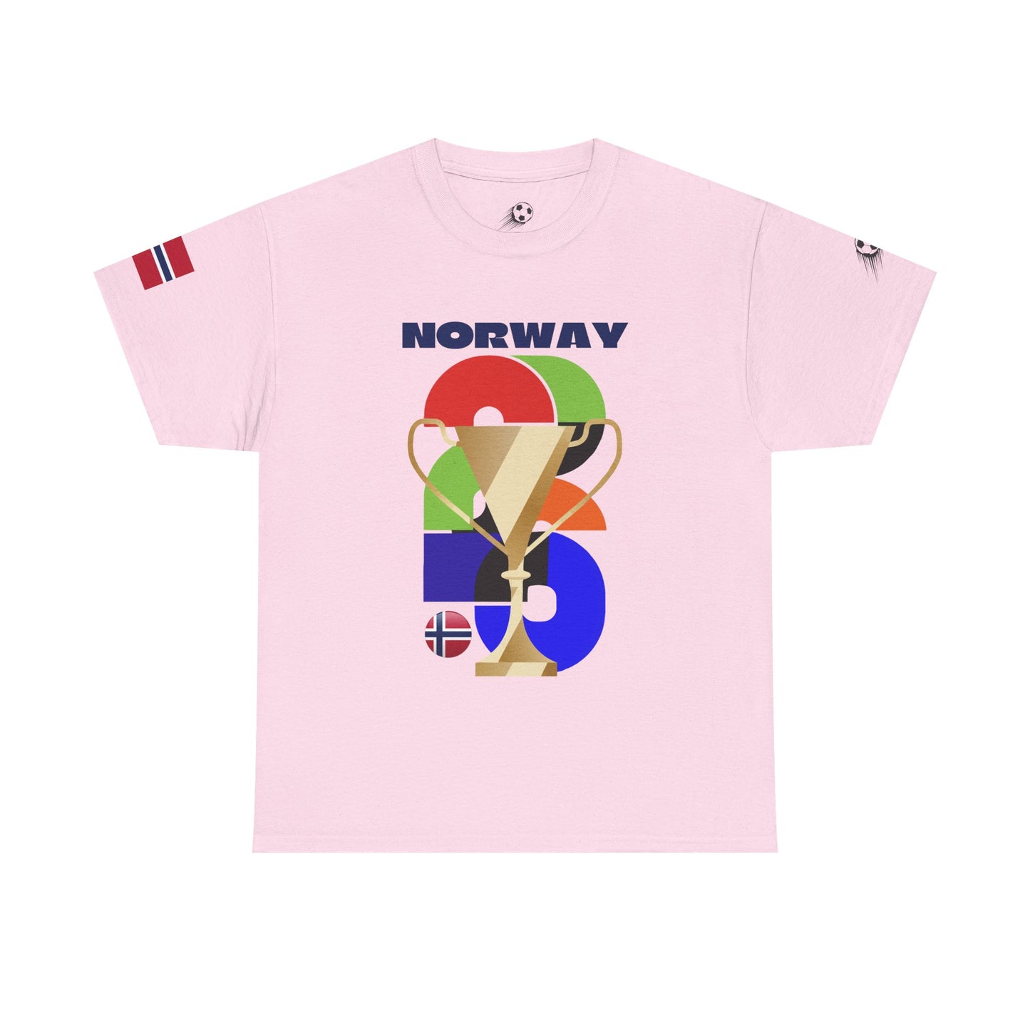 Norway Football T-Shirt - Unisex Norway Soccer Fan Tee with Flag (2026)