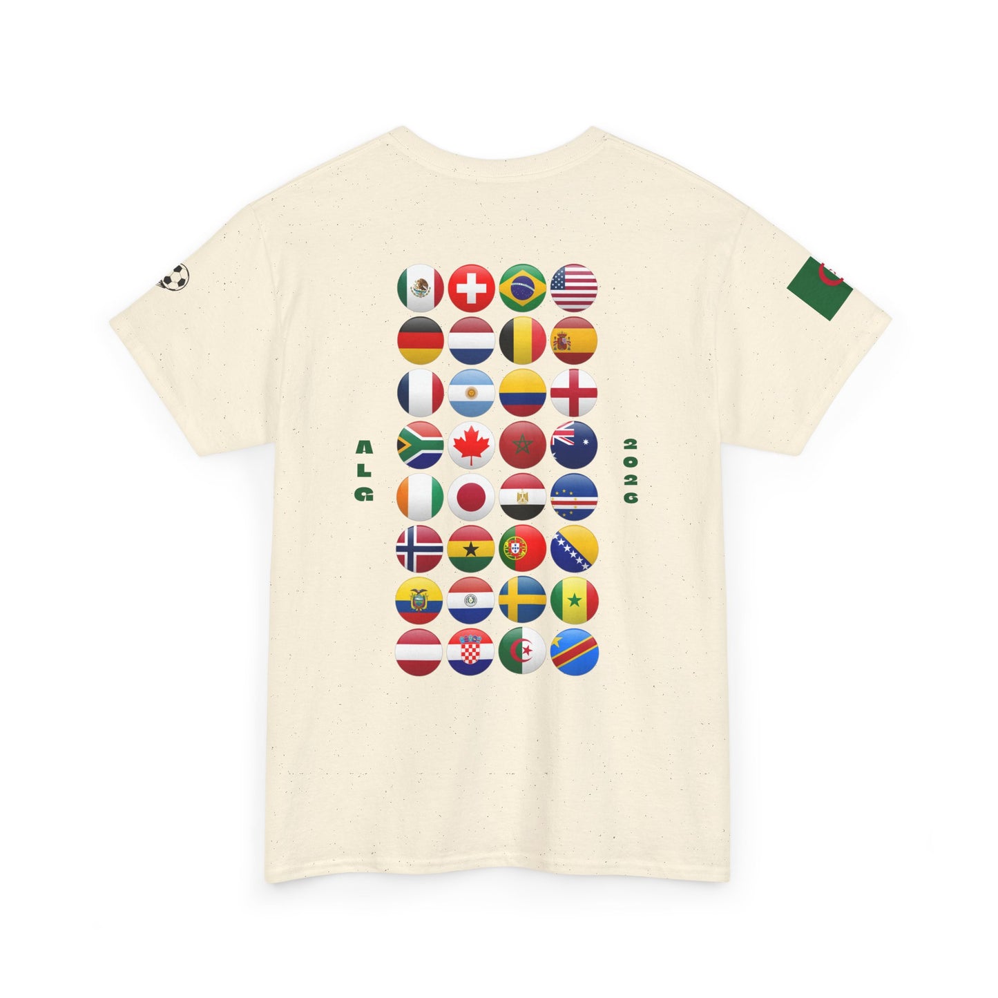 Algeria Football T-Shirt - Unisex Algeria Soccer Fan Tee with Flag (2026)