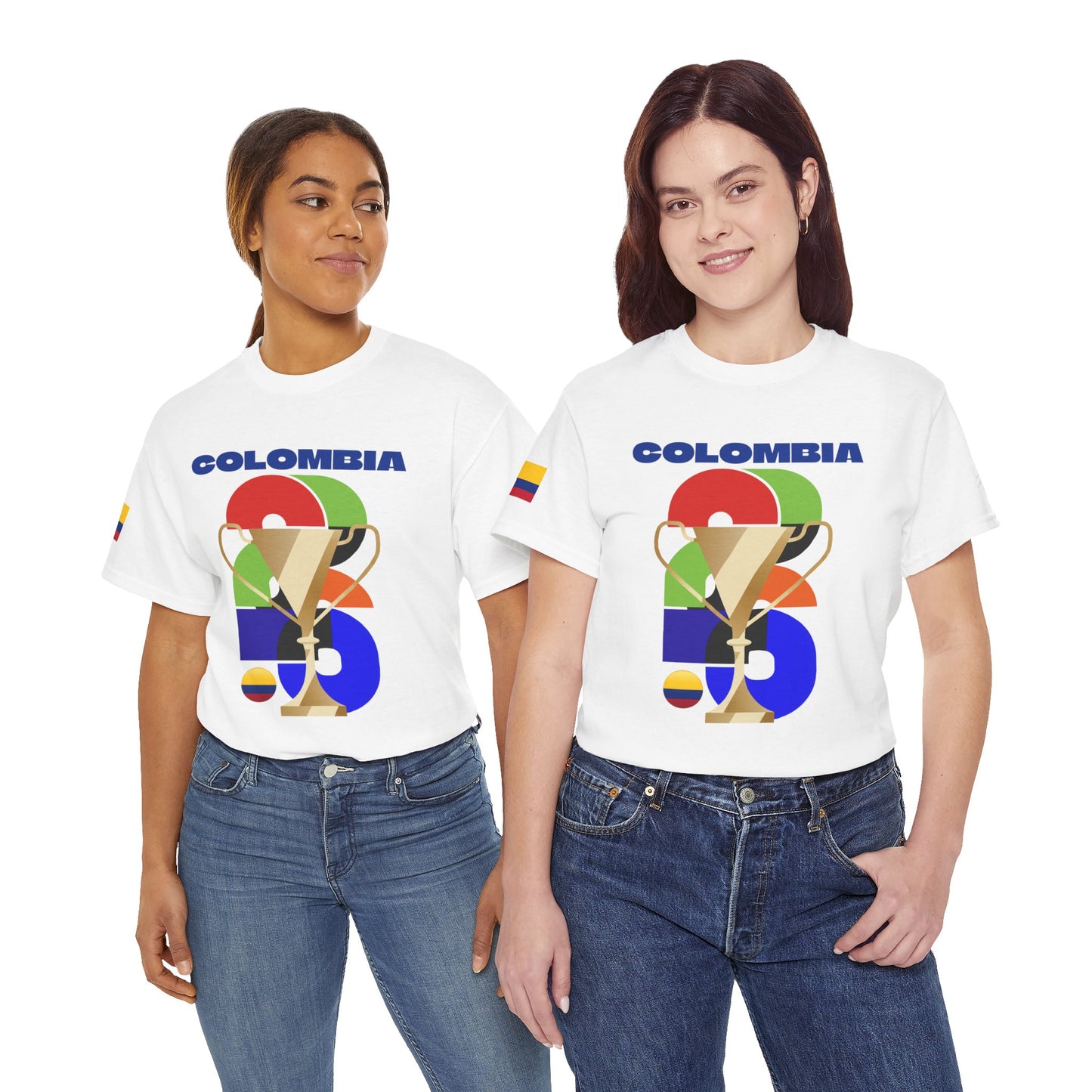 Colombia Football T-Shirt - Unisex Colombia Soccer Fan Tee with Flag (2026)