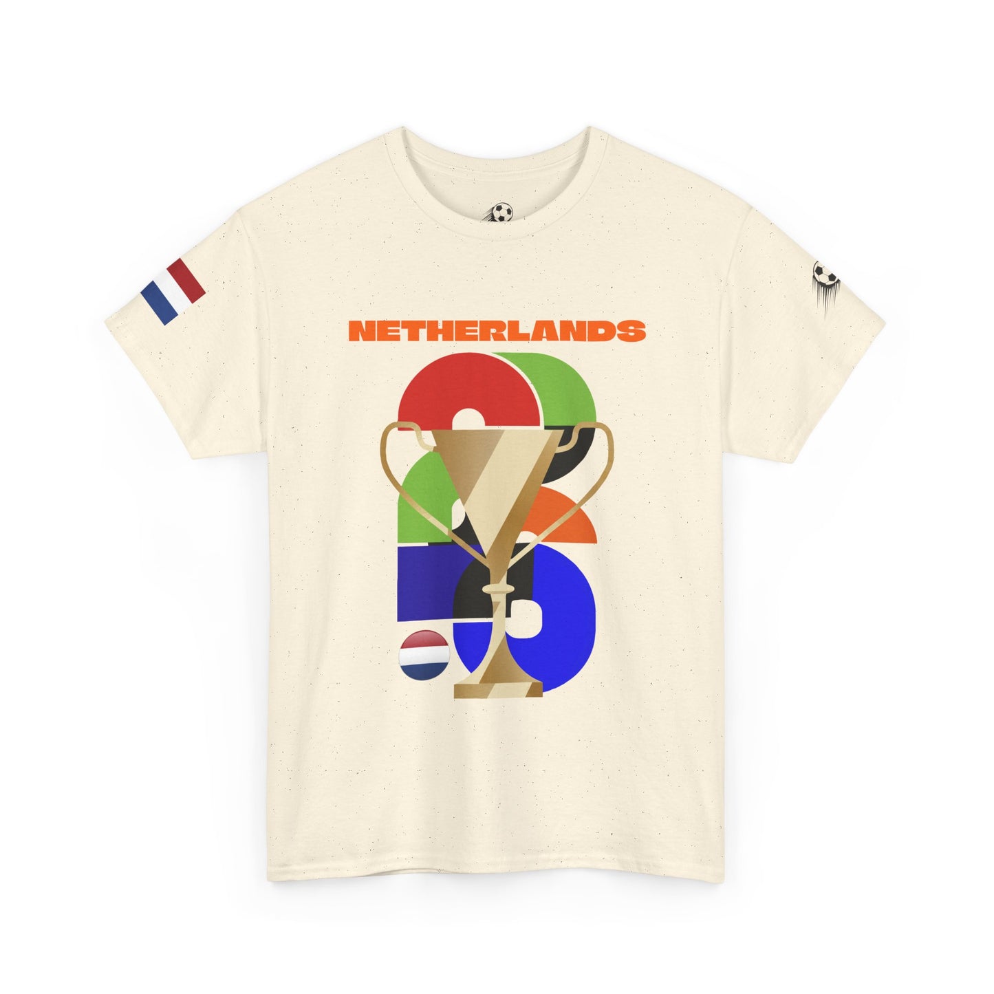 Netherlands Football T-Shirt - Unisex Netherlands Soccer Fan Tee with Flag (2026)