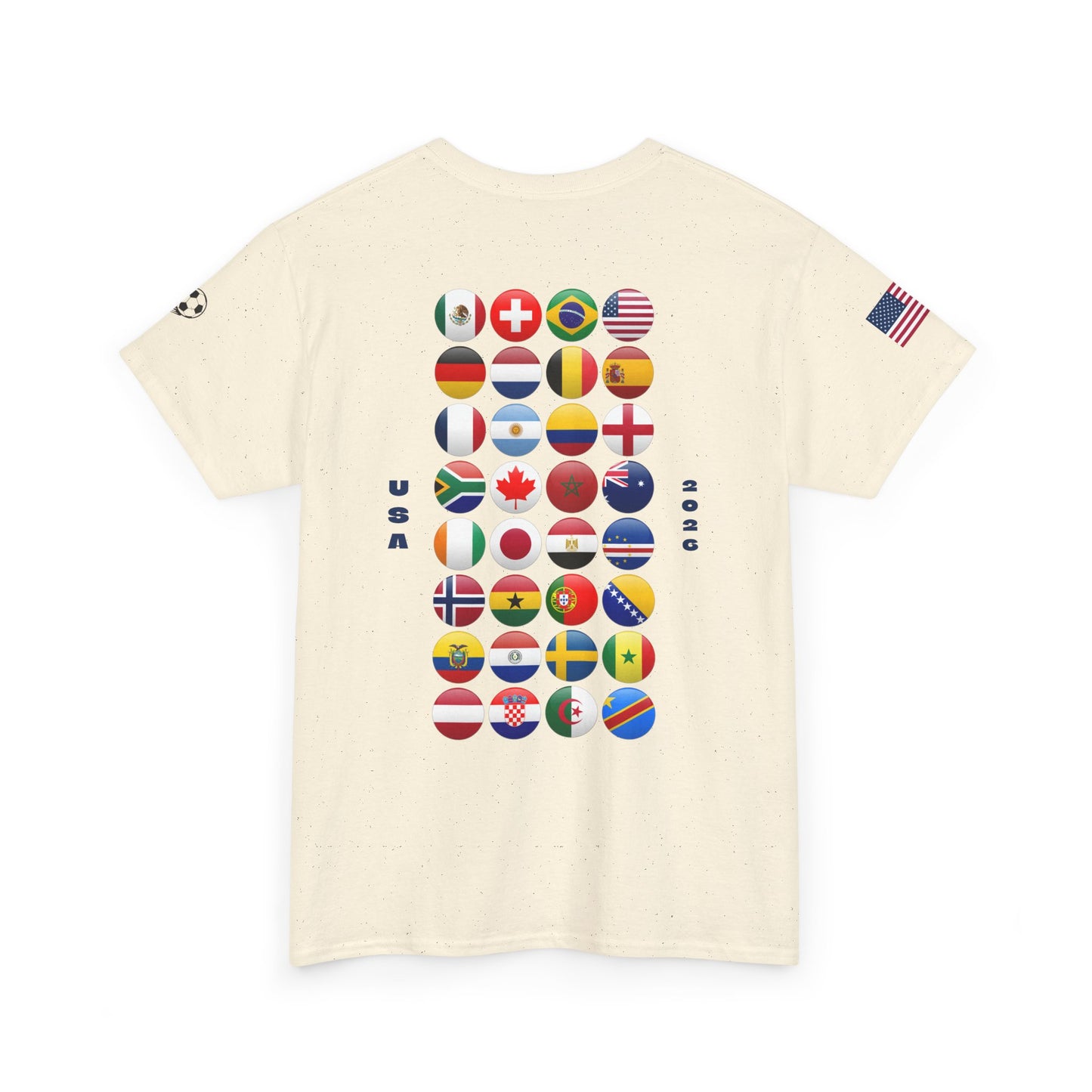 United States Football T-Shirt - Unisex United States Soccer Fan Tee with Flag (2026)