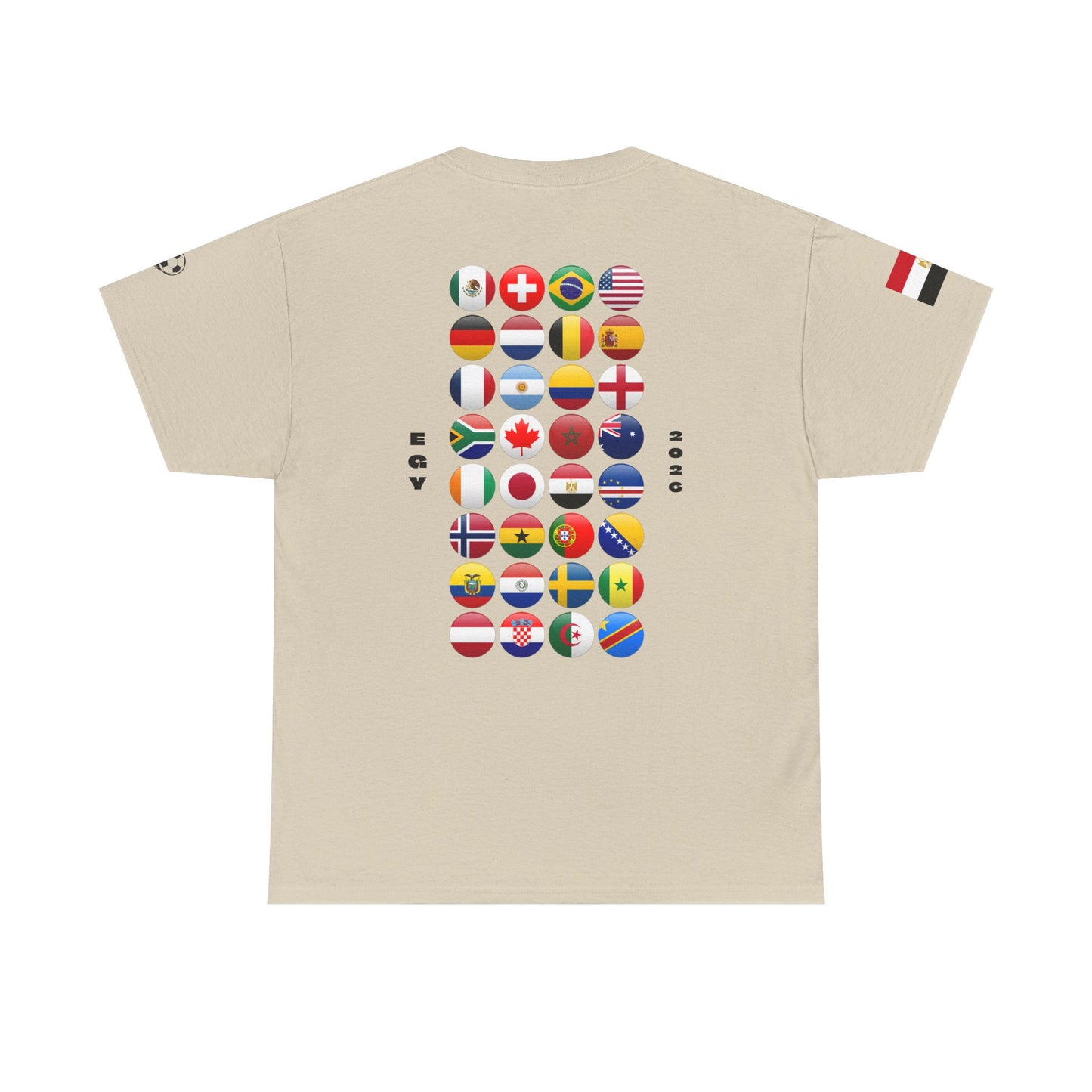 Egypt Football T-Shirt - Unisex Egypt Soccer Fan Tee with Flag (2026)