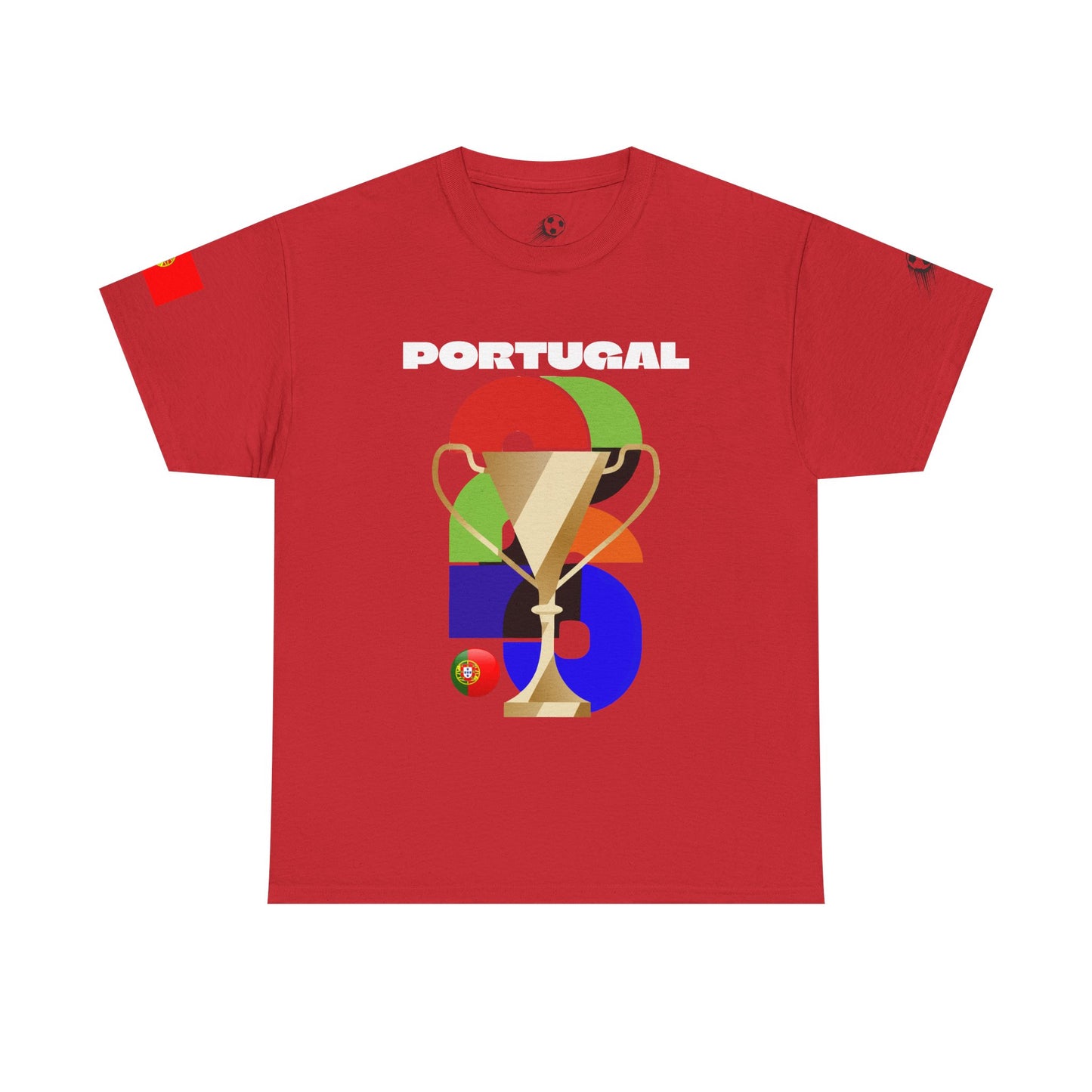 Portugal Football T-Shirt - Unisex Portugal Soccer Fan Tee with Flag (2026)