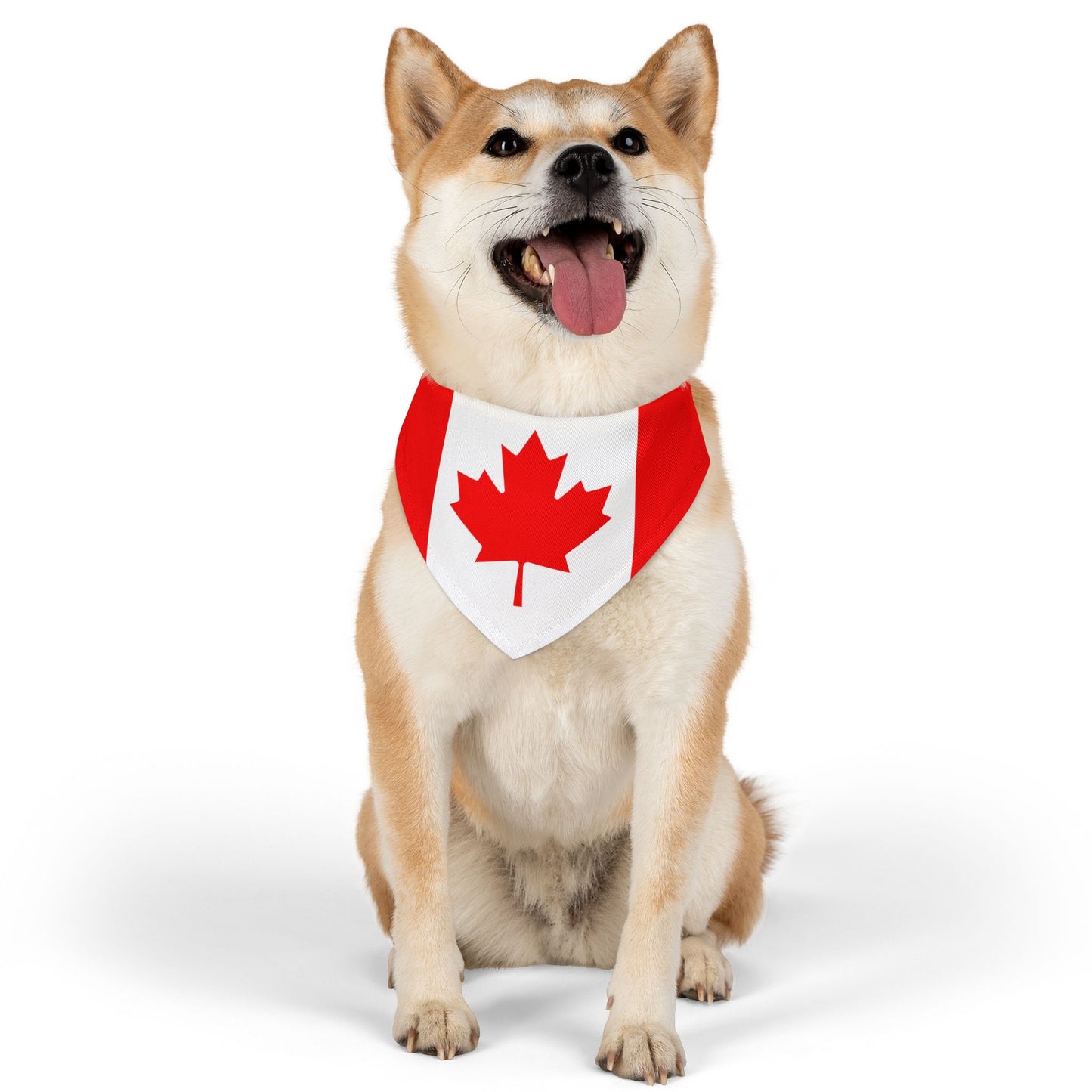 Canada Soccer Dog Bandana — Canadian Flag Snap-On Pet Bandana, Fan Gear