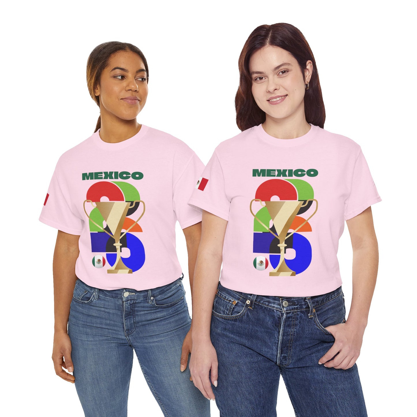 Mexico Football T-Shirt - Unisex Mexico Soccer Fan Tee with Flag (2026)