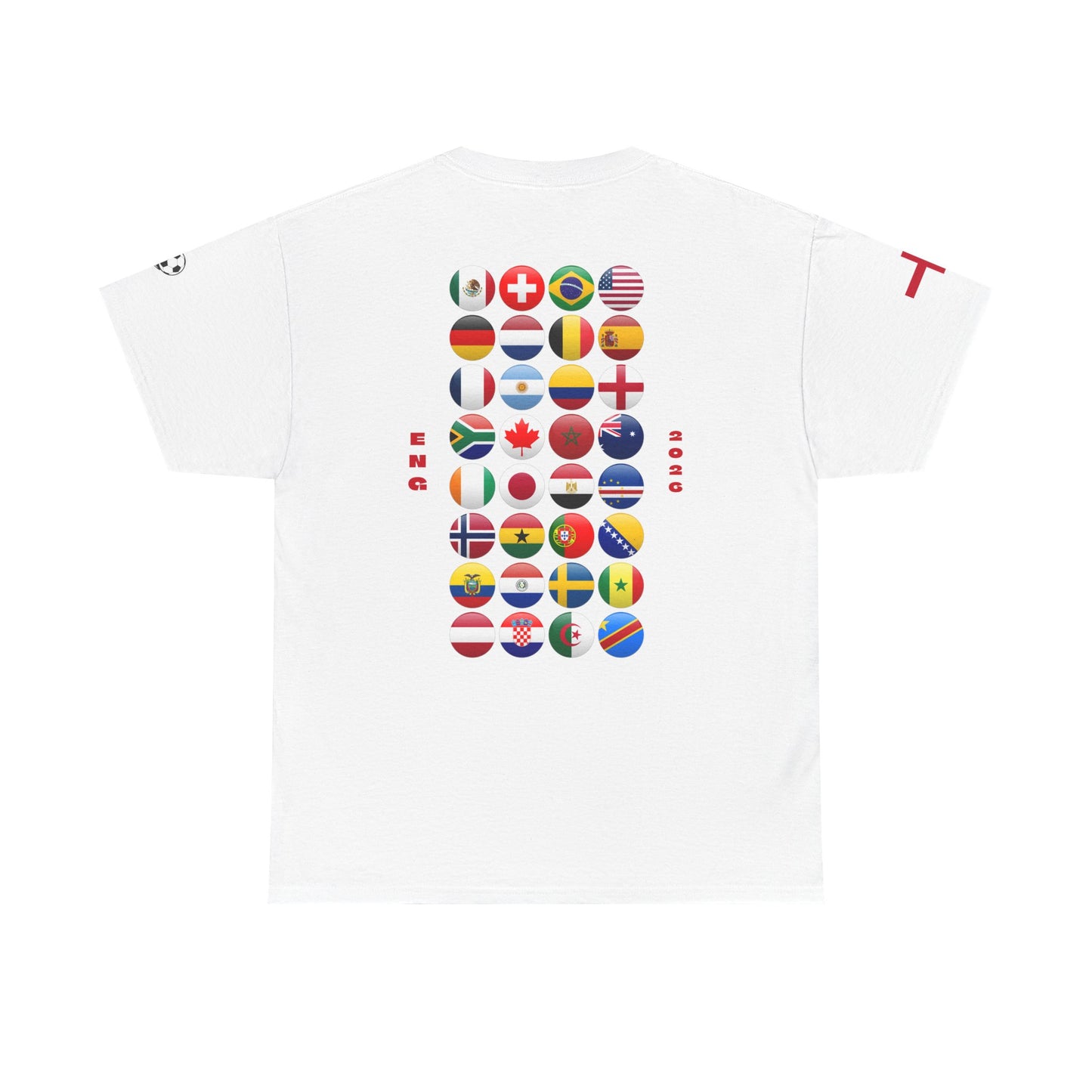 England Football T-Shirt - Unisex England Soccer Fan Tee with Flag (2026)