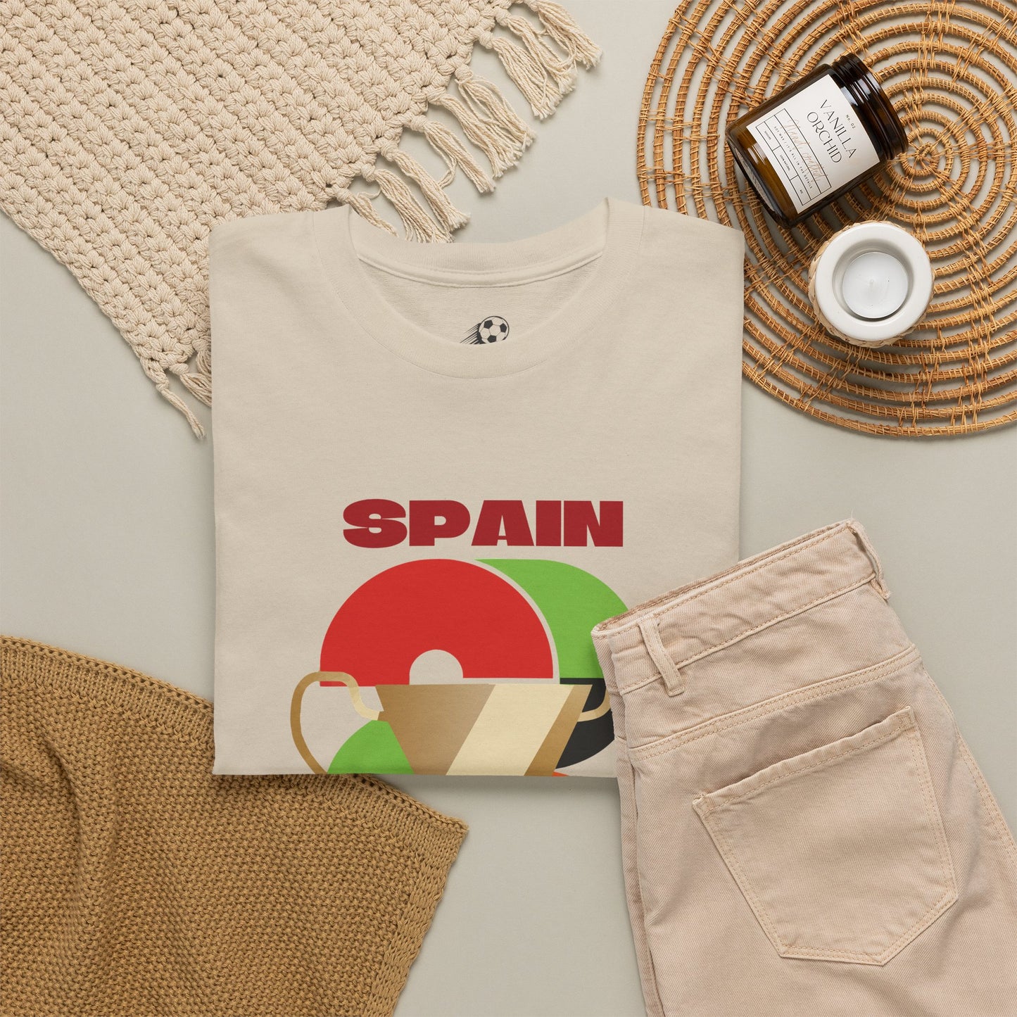 Spain Football T-Shirt - Unisex Spain Soccer Fan Tee with Flag (2026)