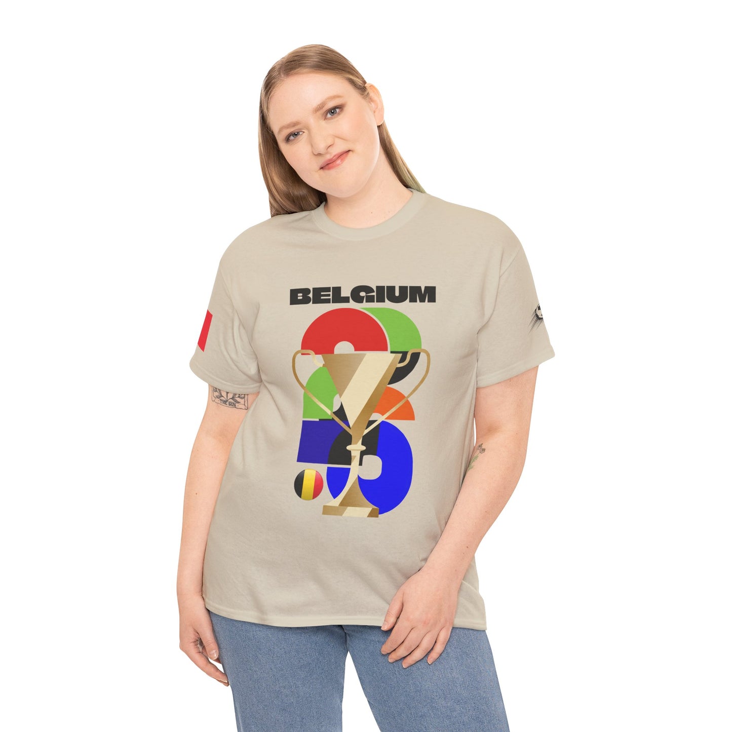 Belgium Football T-Shirt - Unisex Belgium Soccer Fan Tee with Flag (2026)