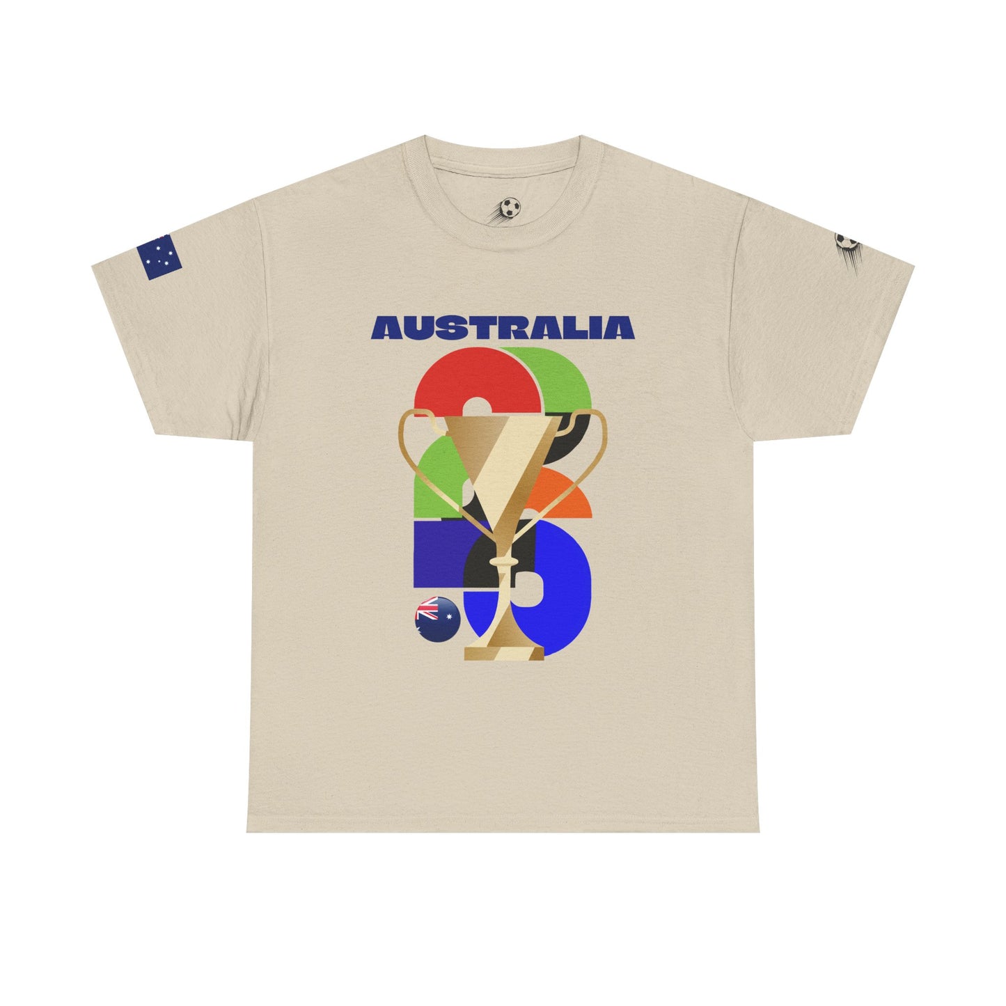 Australia Football T-Shirt - Unisex Australia Soccer Fan Tee with Flag (2026)