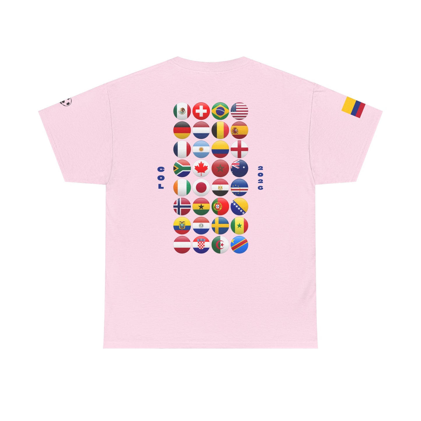 Colombia Football T-Shirt - Unisex Colombia Soccer Fan Tee with Flag (2026)