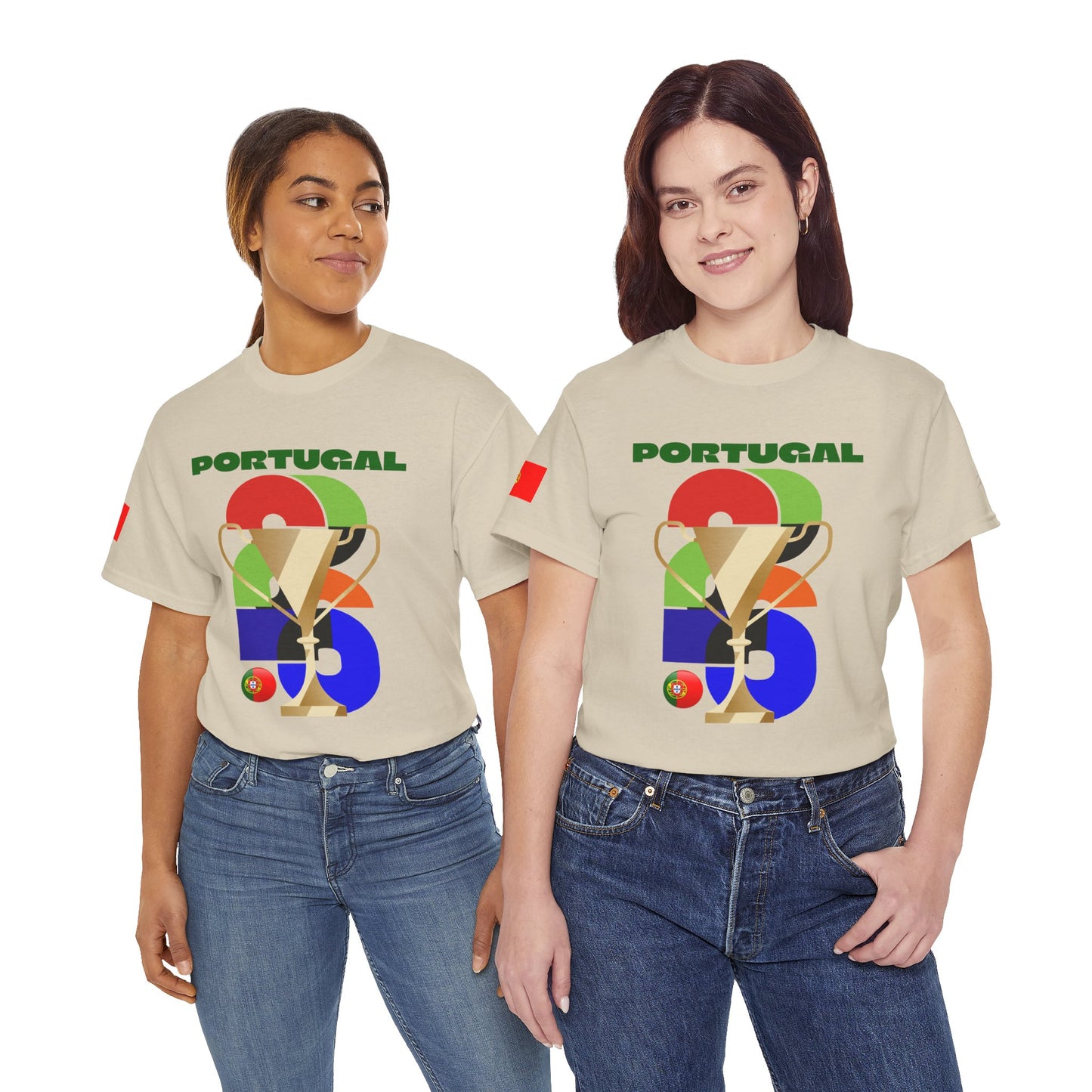 Portugal Football T-Shirt - Unisex Portugal Soccer Fan Tee with Flag (2026)