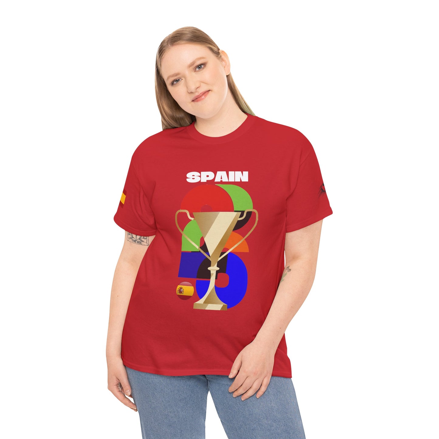 Spain Football T-Shirt - Unisex Spain Soccer Fan Tee with Flag (2026)