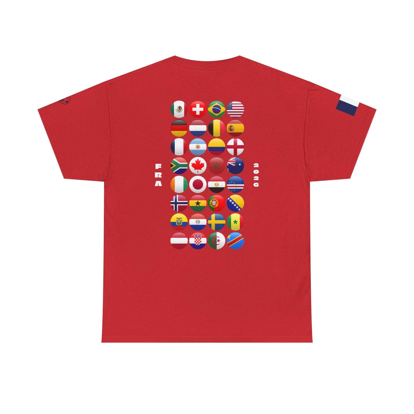 France Football T-Shirt - Unisex France Soccer Fan Tee with Flag (2026)
