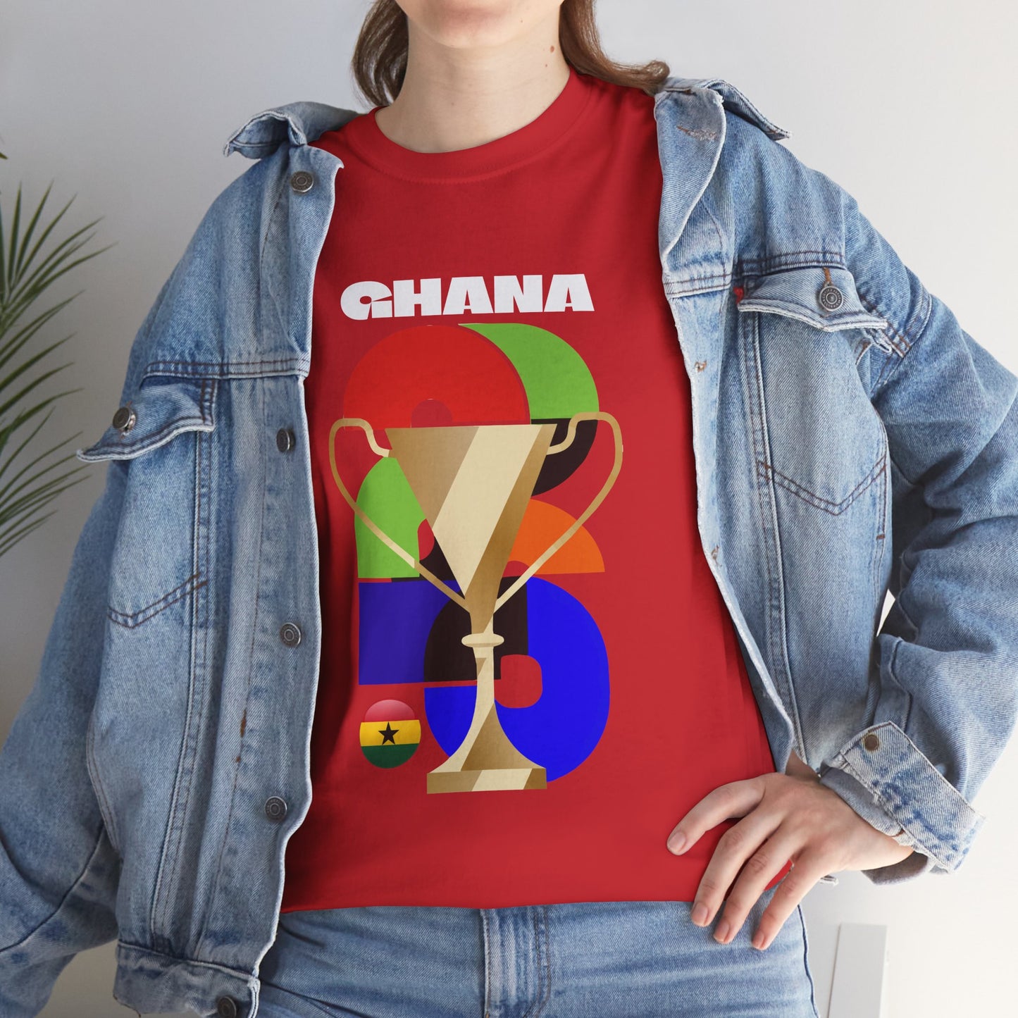 Ghana Football T-Shirt - Unisex Ghana Soccer Fan Tee with Flag (2026)