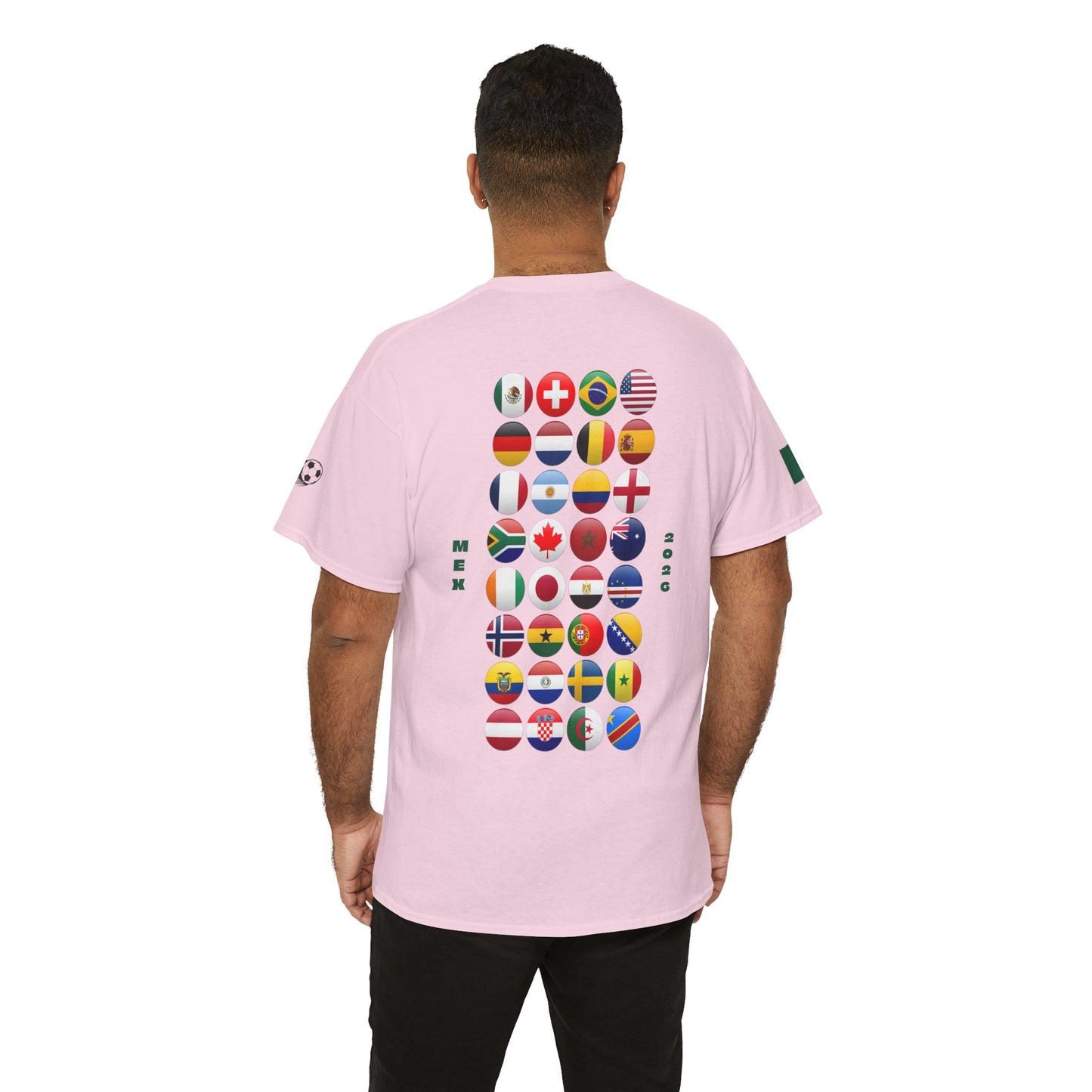 Mexico Football T-Shirt - Unisex Mexico Soccer Fan Tee with Flag (2026)
