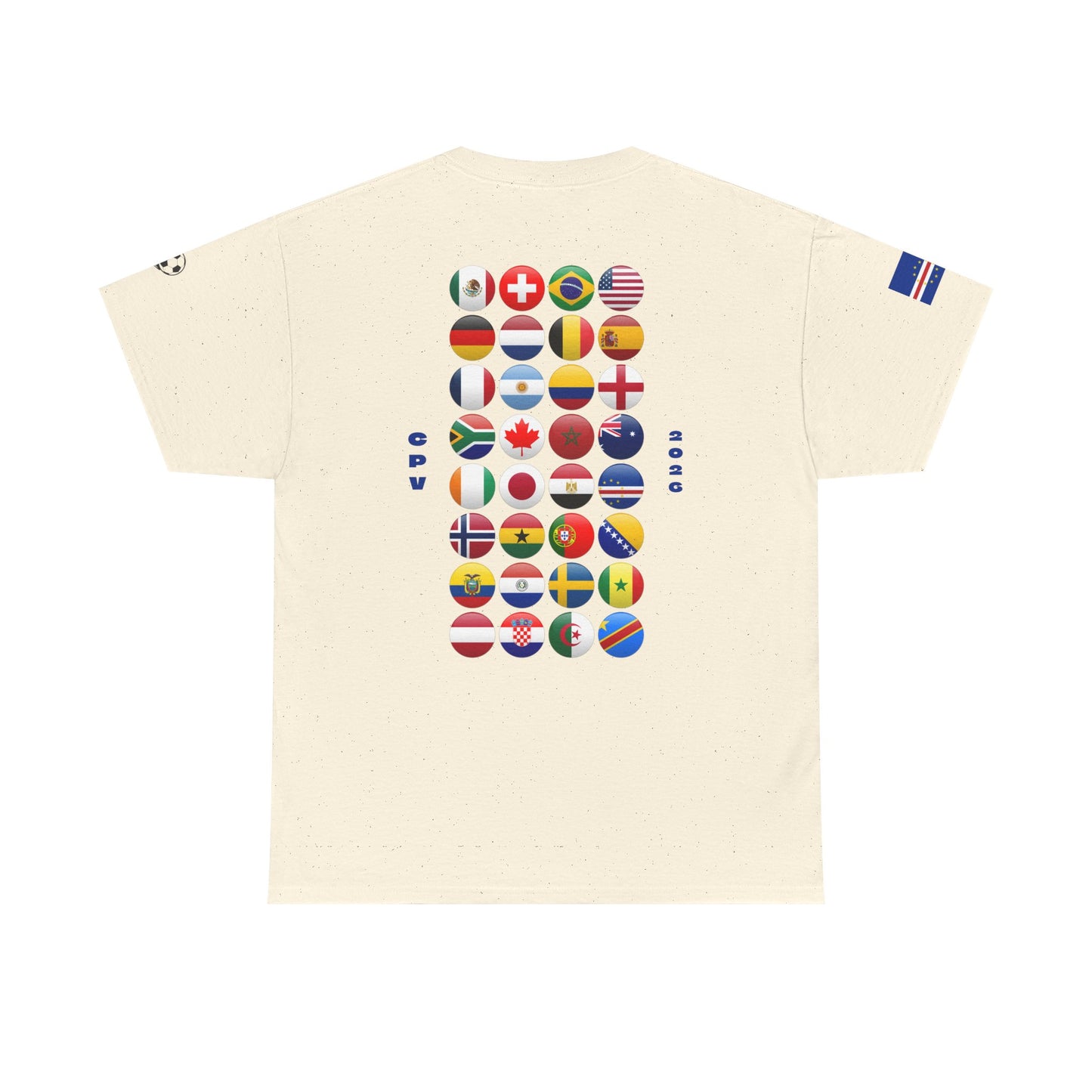 Cape Verde Football T-Shirt - Unisex Cape Verde Soccer Fan Tee with Flag (2026)