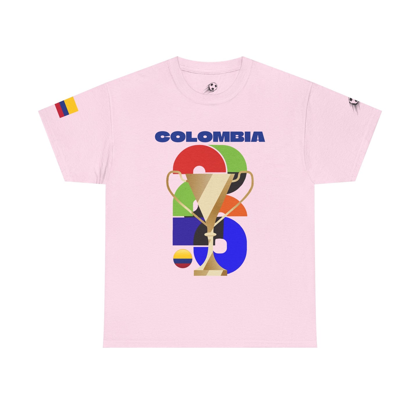 Colombia Football T-Shirt - Unisex Colombia Soccer Fan Tee with Flag (2026)