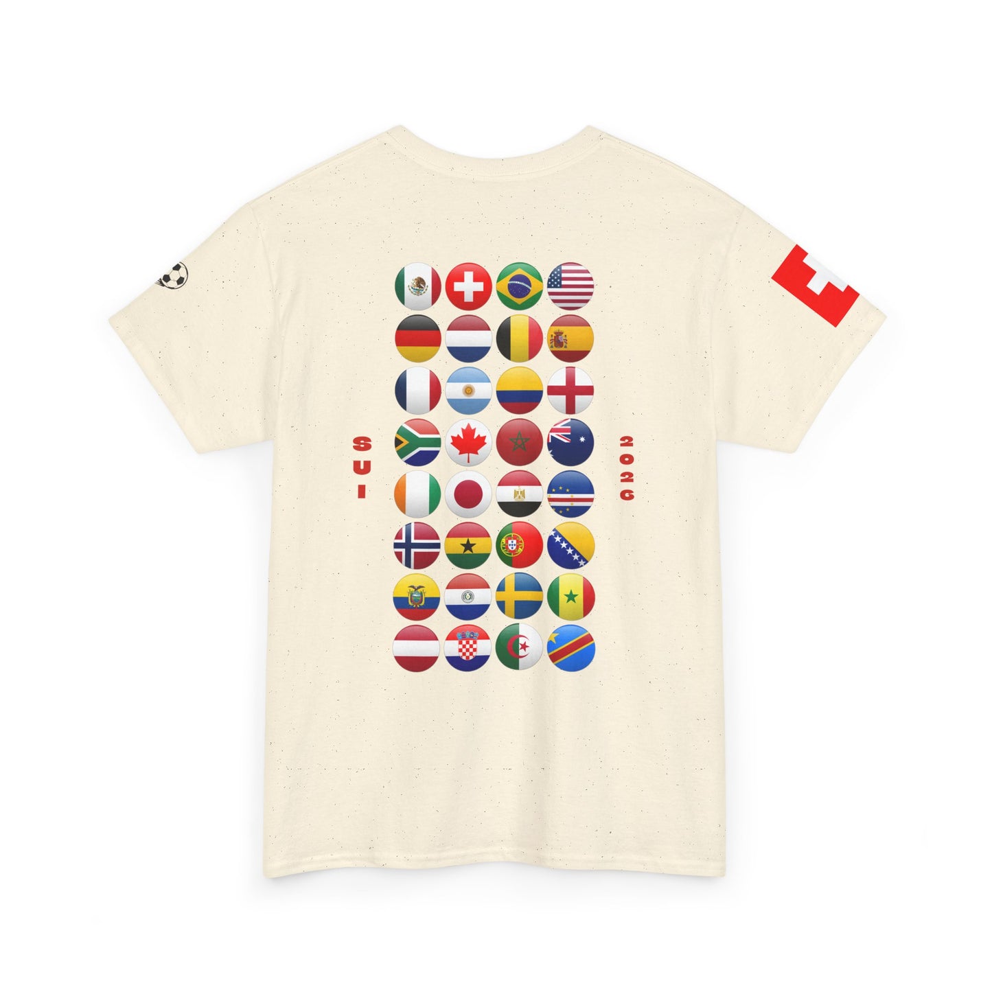 Switzerland Football T-Shirt - Unisex Switzerland Soccer Fan Tee with Flag (2026)