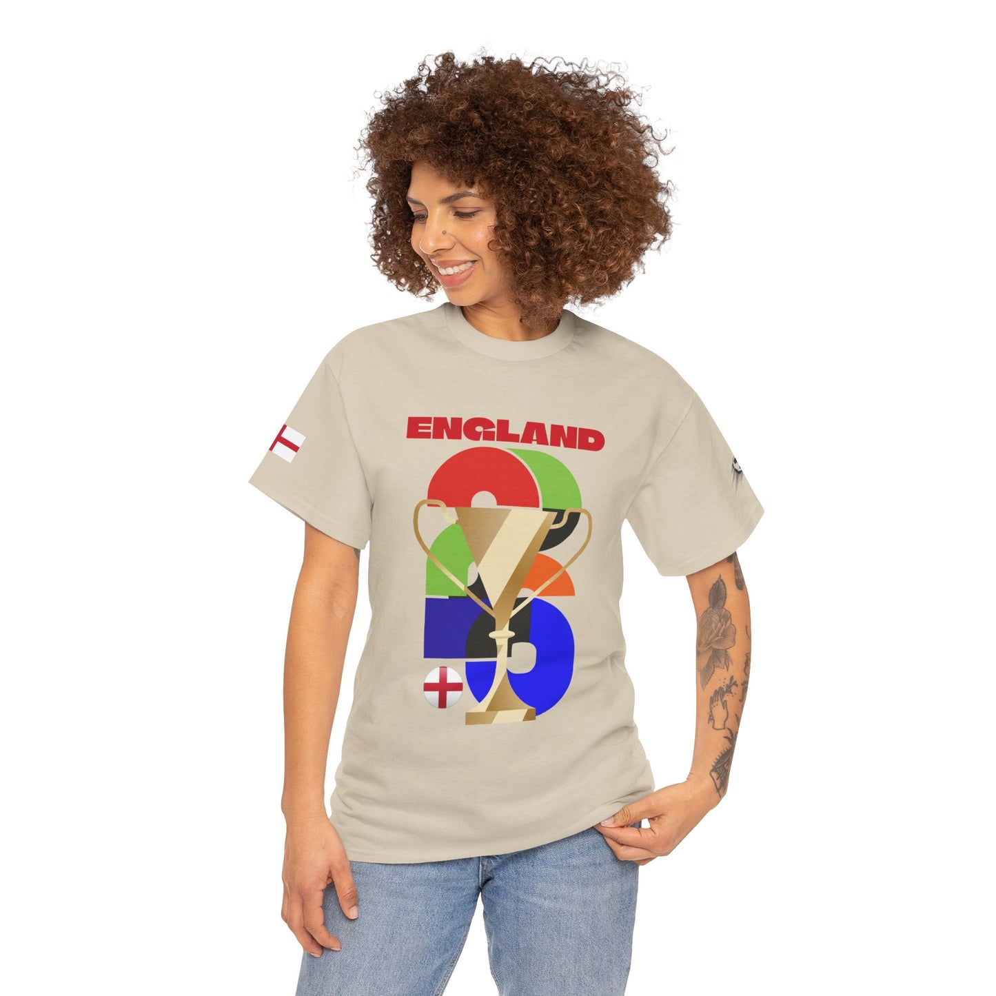 England Football T-Shirt - Unisex England Soccer Fan Tee with Flag (2026)