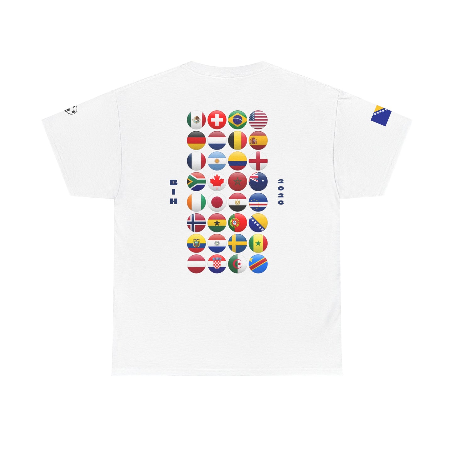 Bosnia and Herzegovina Football T-Shirt - Unisex Bosnia and Herzegovina Soccer Fan Tee with Flag (2026)