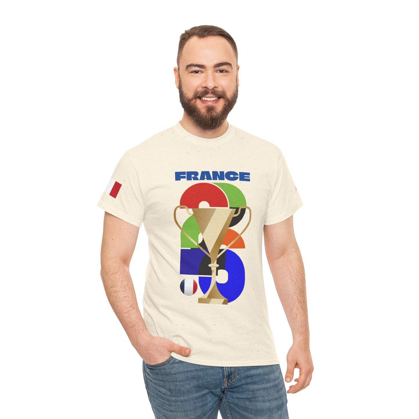 France Football T-Shirt - Unisex France Soccer Fan Tee with Flag (2026)