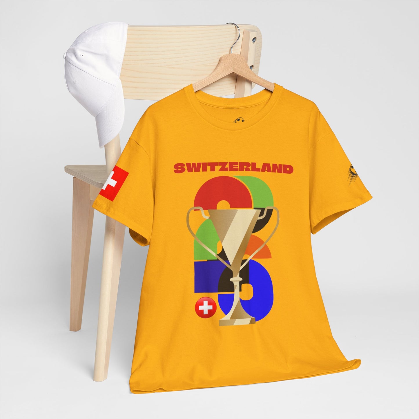 Switzerland Football T-Shirt - Unisex Switzerland Soccer Fan Tee with Flag (2026)