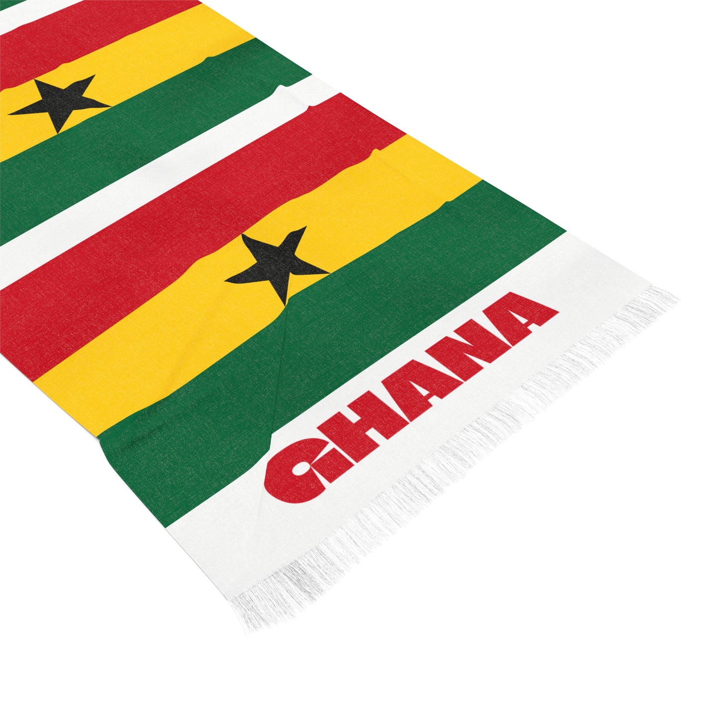 Ghana Soccer Scarf - Ghana Football Supporter Scarf with Flag (2026)