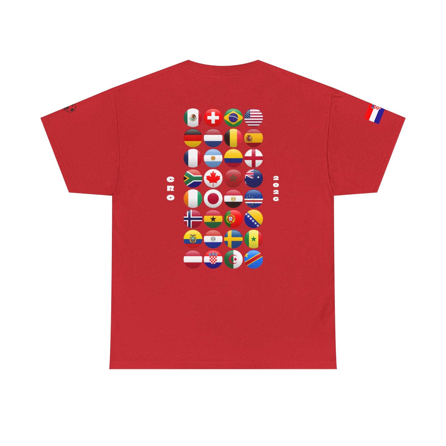 Croatia Football T-Shirt - Unisex Croatia Soccer Fan Tee with Flag (2026)
