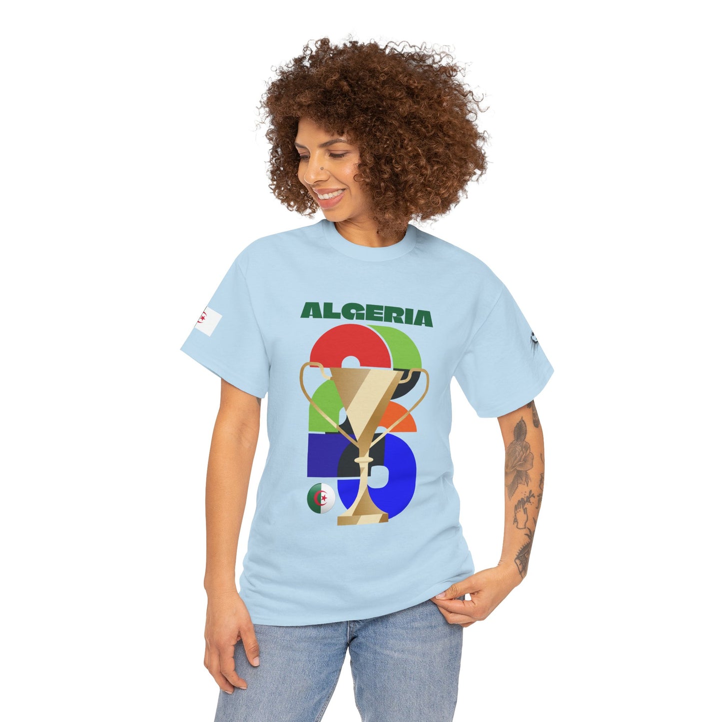 Algeria Football T-Shirt - Unisex Algeria Soccer Fan Tee with Flag (2026)