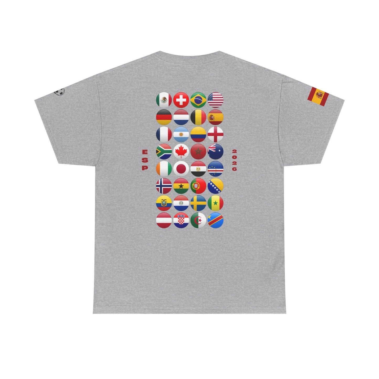 Spain Football T-Shirt - Unisex Spain Soccer Fan Tee with Flag (2026)
