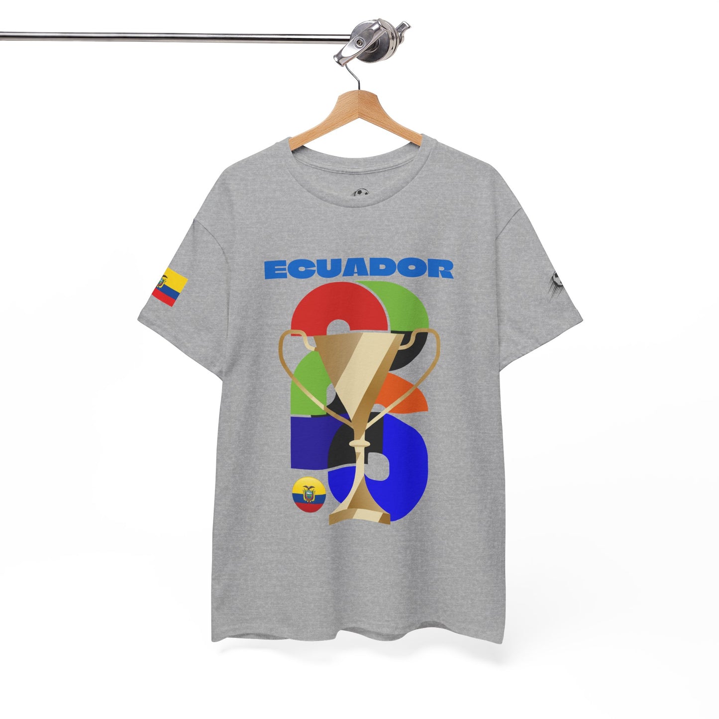 Ecuador Football T-Shirt - Unisex Ecuador Soccer Fan Tee with Flag (2026)