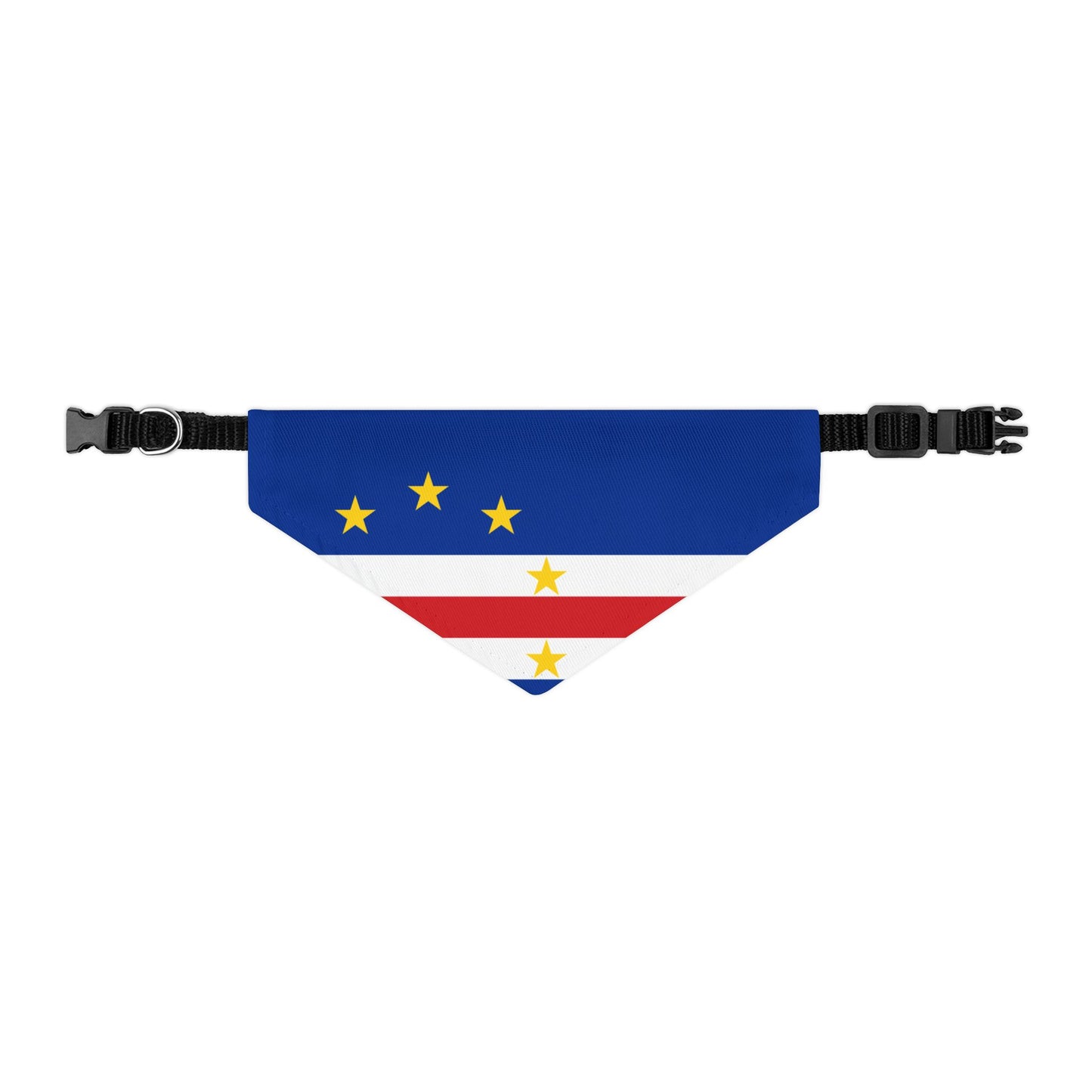 Cape Verde Soccer Dog Bandana — Cape Verdean Flag Snap-On Pet Bandana, Fan Gear