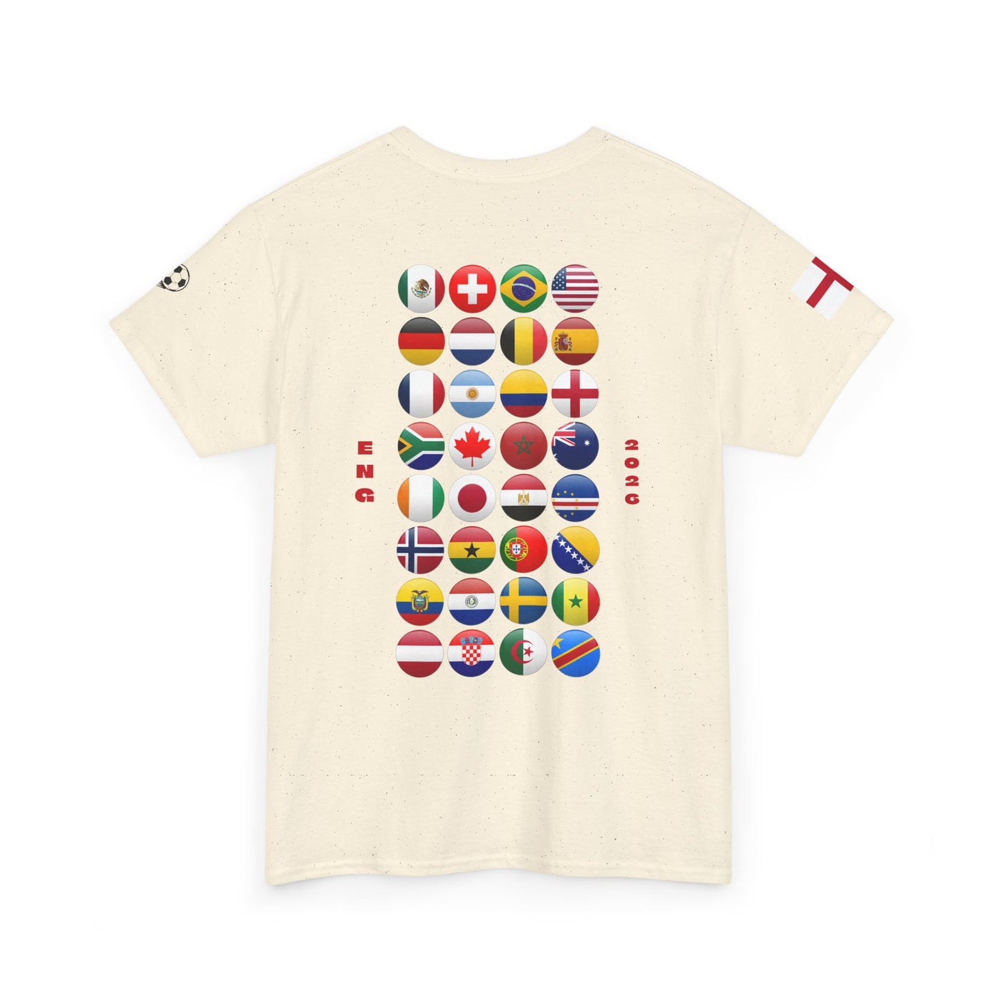 England Football T-Shirt - Unisex England Soccer Fan Tee with Flag (2026)