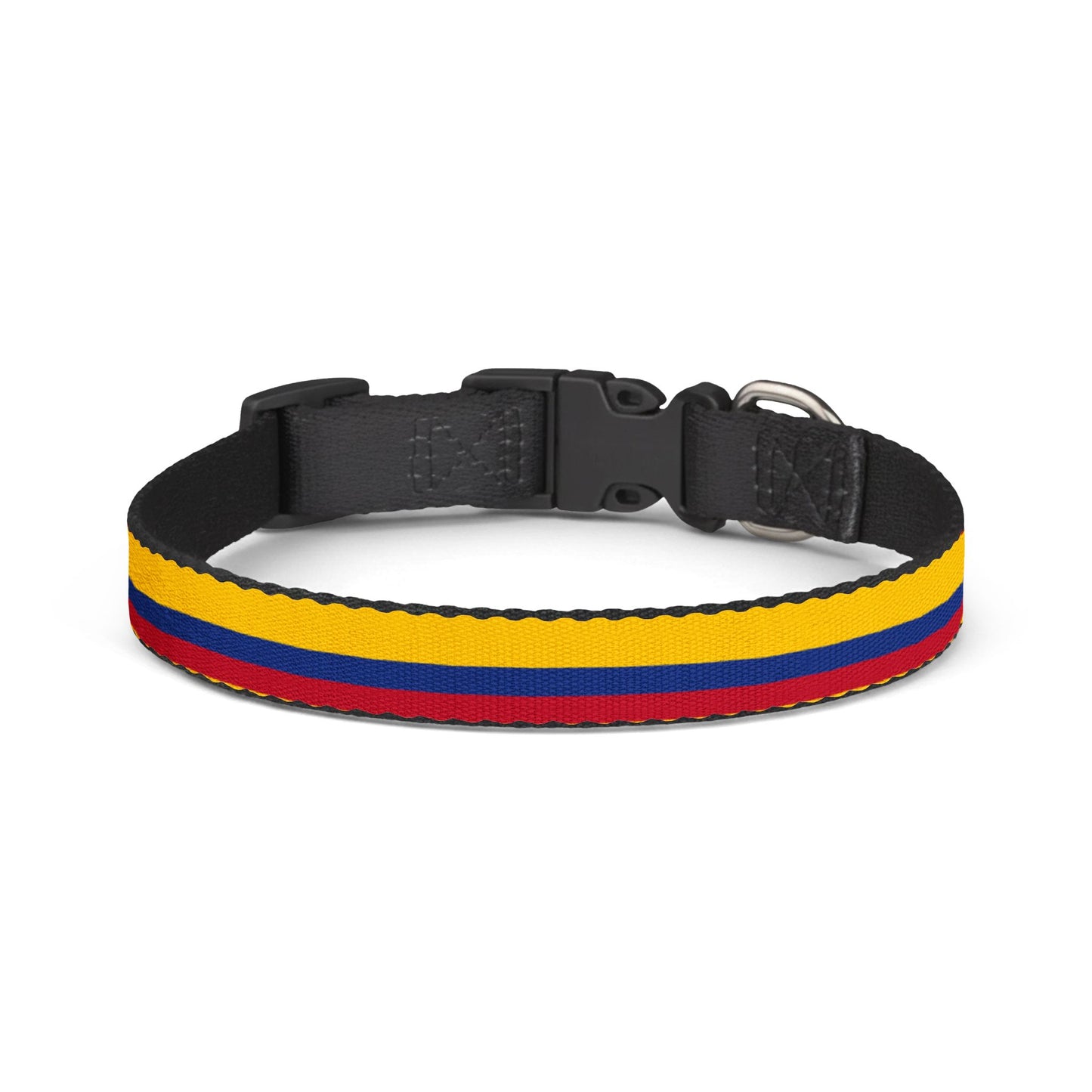 Colombia Soccer Dog Collar — Colombian Flag Grid Clip-On Pet Collar, Fan Gear