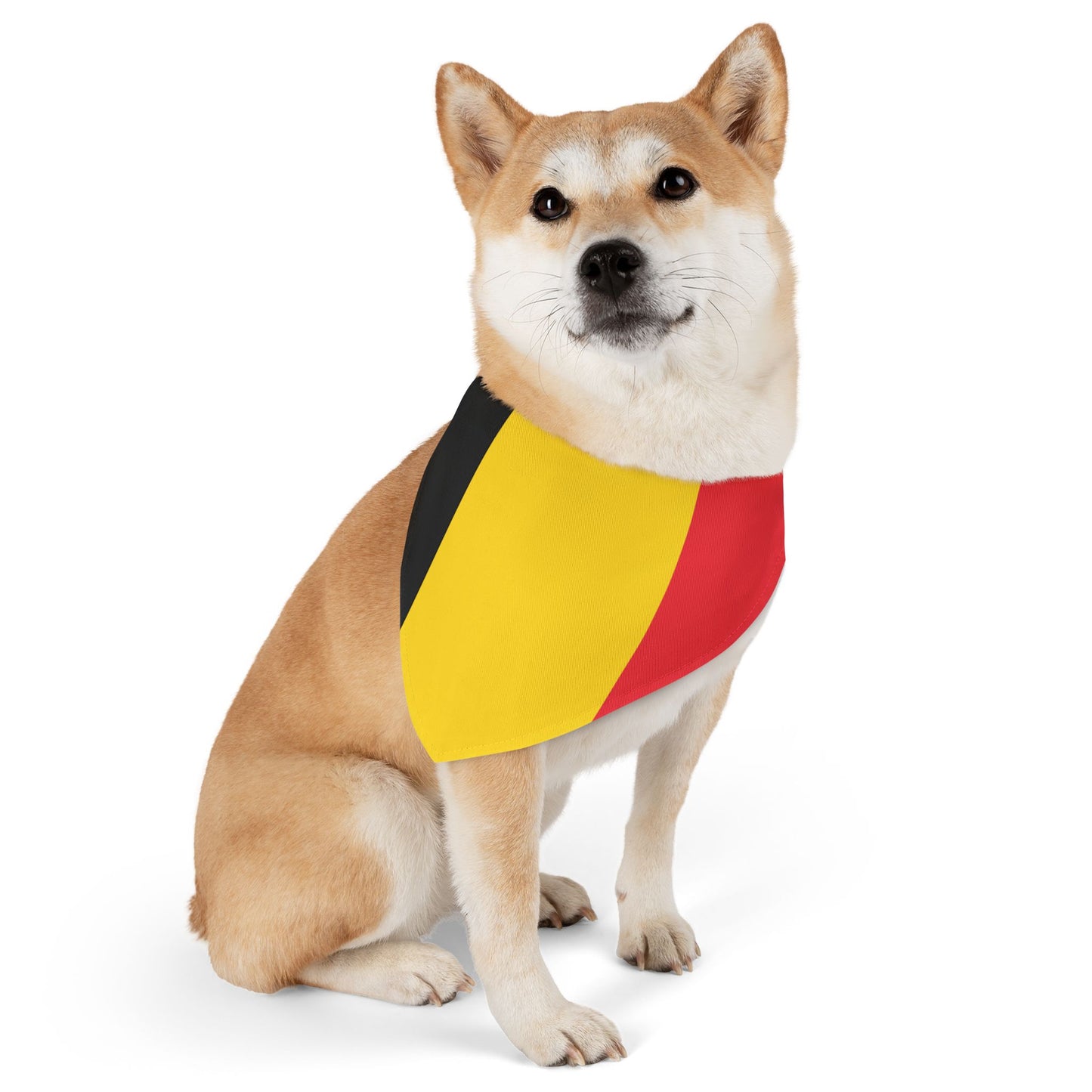Belgium Soccer Dog Bandana — Belgian Flag Snap-On Pet Bandana, Fan Gear