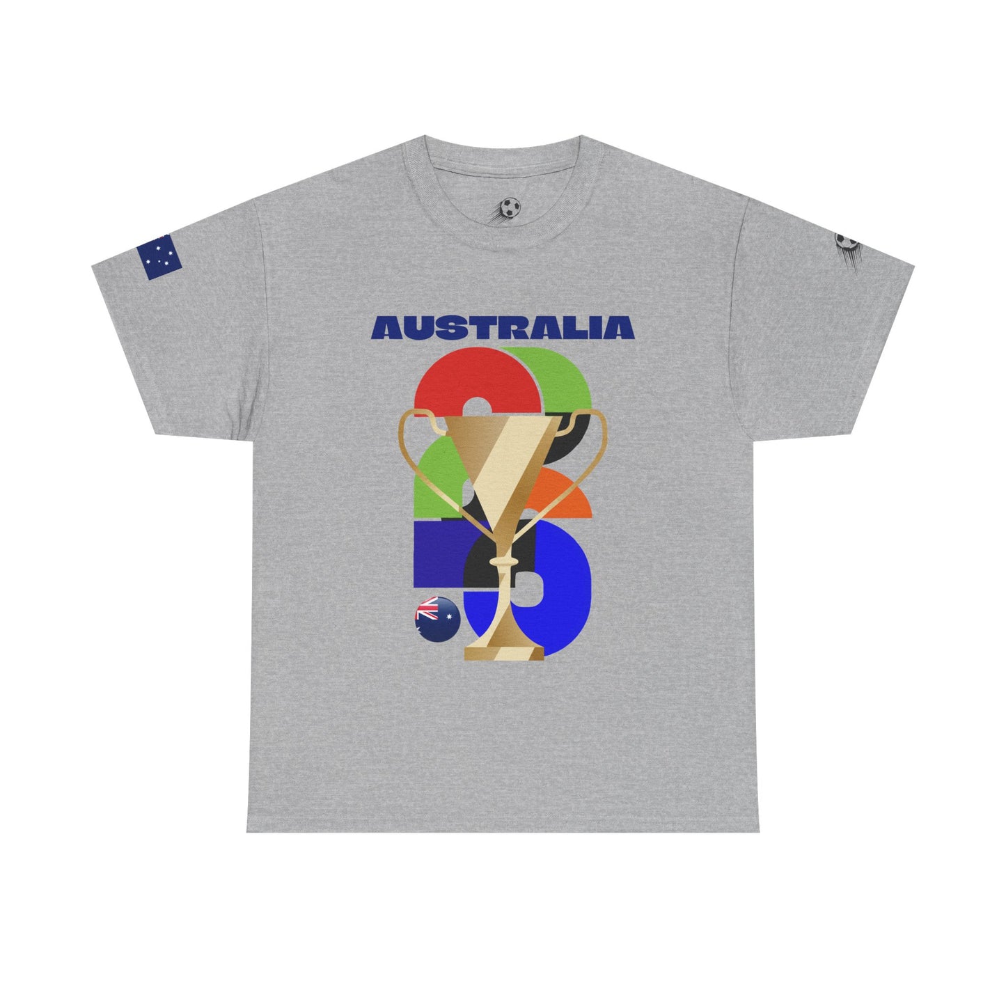 Australia Football T-Shirt - Unisex Australia Soccer Fan Tee with Flag (2026)