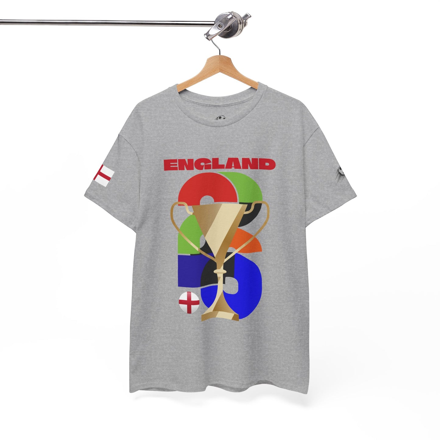 England Football T-Shirt - Unisex England Soccer Fan Tee with Flag (2026)
